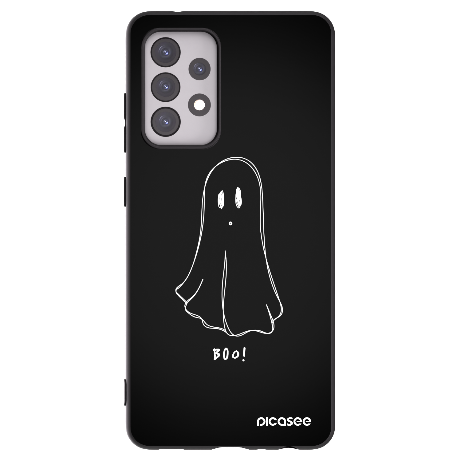 Picasee Samsung Galaxy A52 5G A525F Hülle - Schwarzes Silikon - Ghost 2