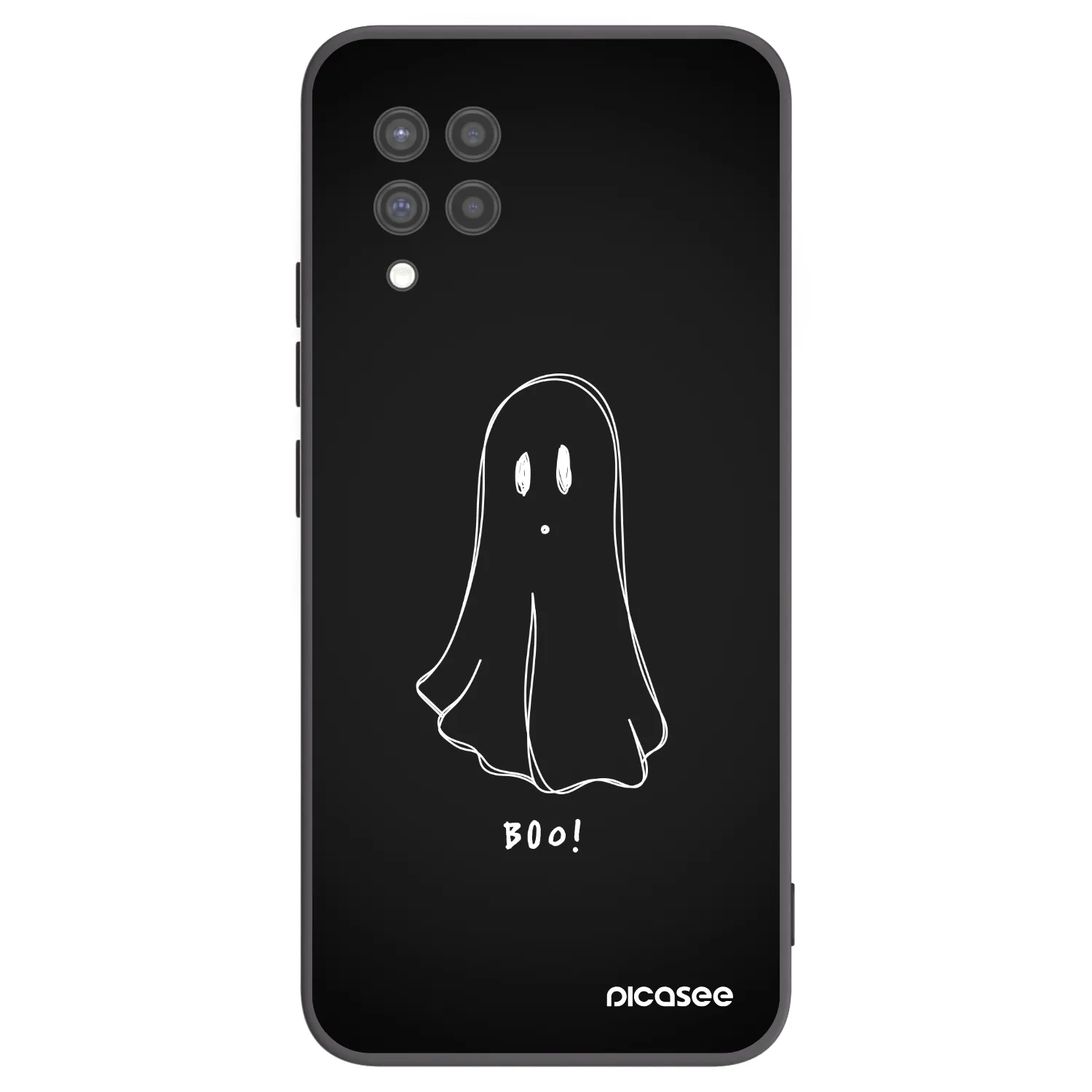 Picasee Samsung Galaxy A42 A426B Hülle - Schwarzes Silikon - Ghost 2