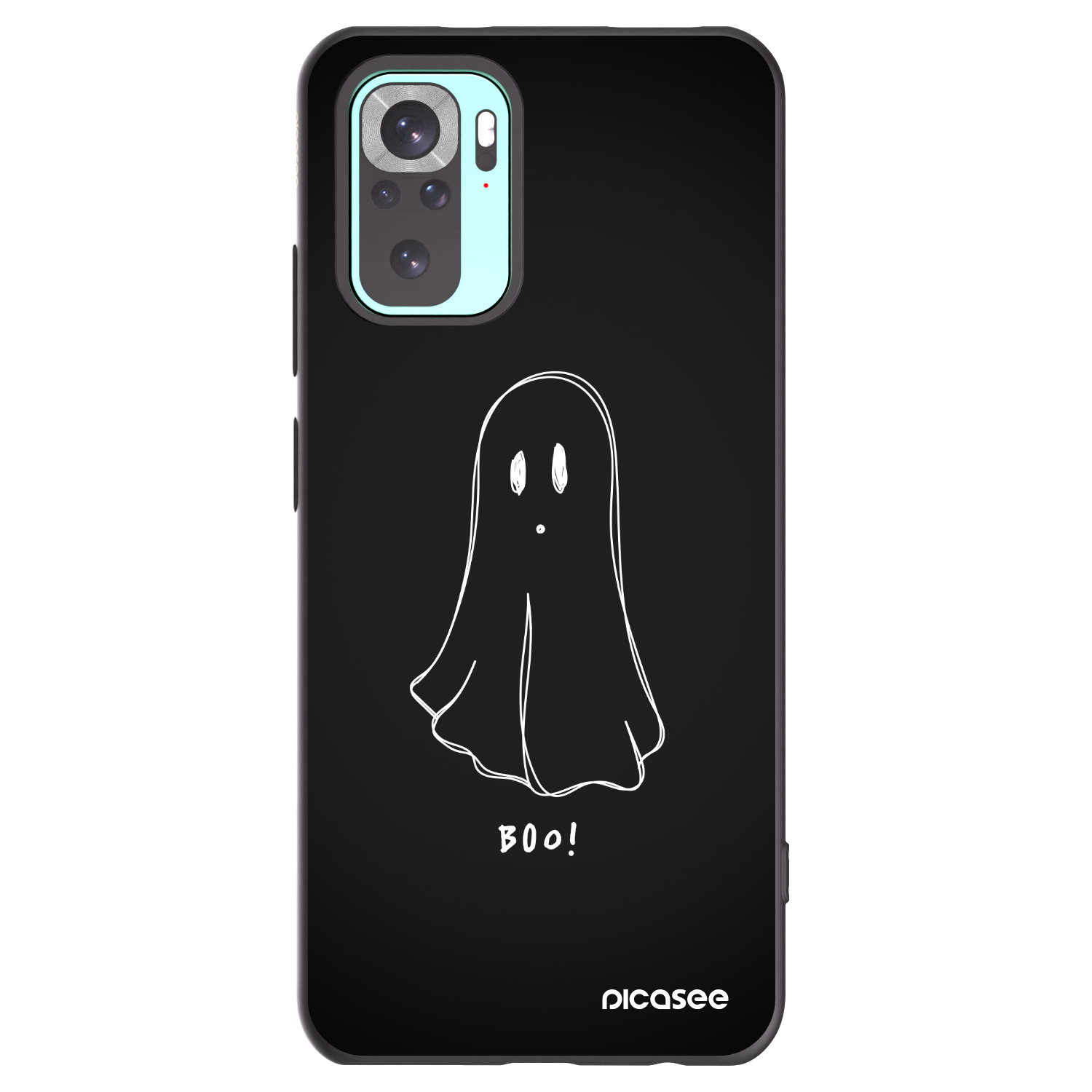 Picasee Xiaomi Redmi Note 10 Pro Hülle - Schwarzes Silikon - Ghost 2