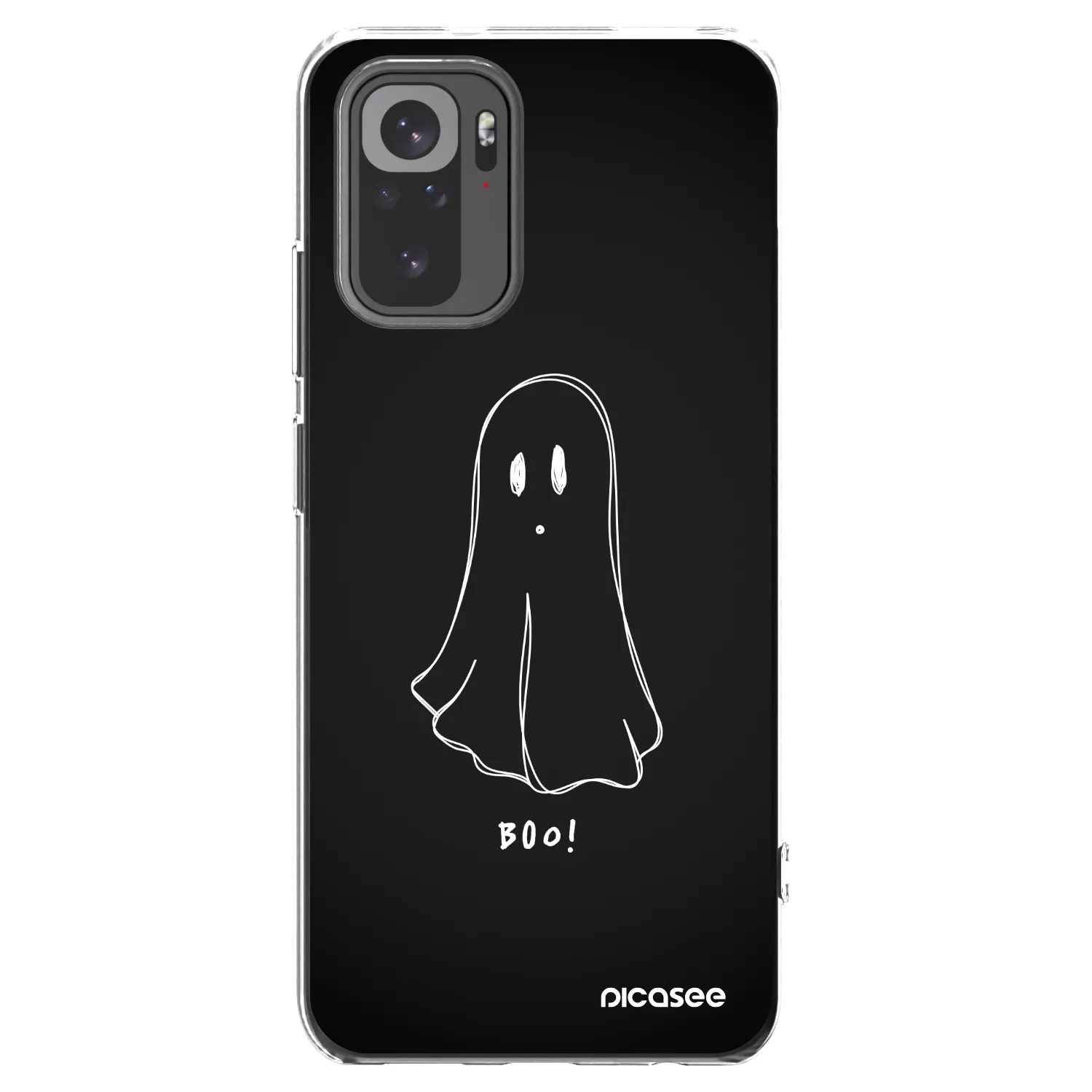 Picasee Xiaomi Redmi Note 10S Hülle - Transparentes Silikon - Ghost 2