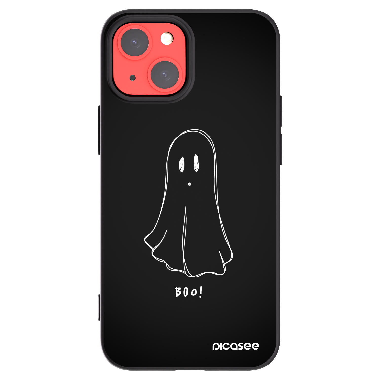 Picasee Apple iPhone 13 mini Hülle - Schwarzes Silikon - Ghost 2