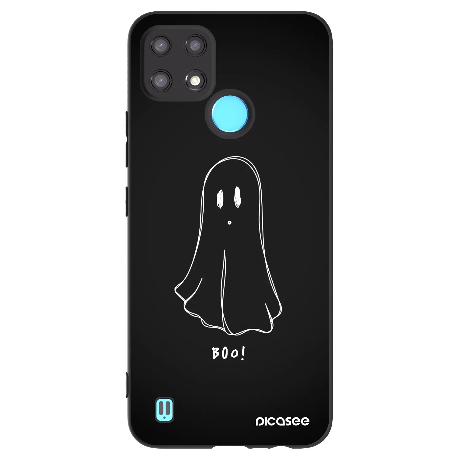 Picasee Realme C21 Hülle - Schwarzes Silikon - Ghost 2
