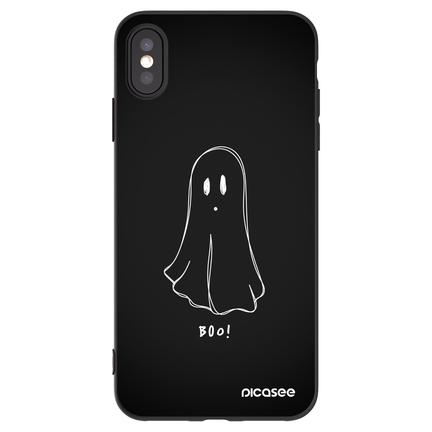 Picasee Apple iPhone XS Max Hülle - Schwarzes Silikon - Ghost 2