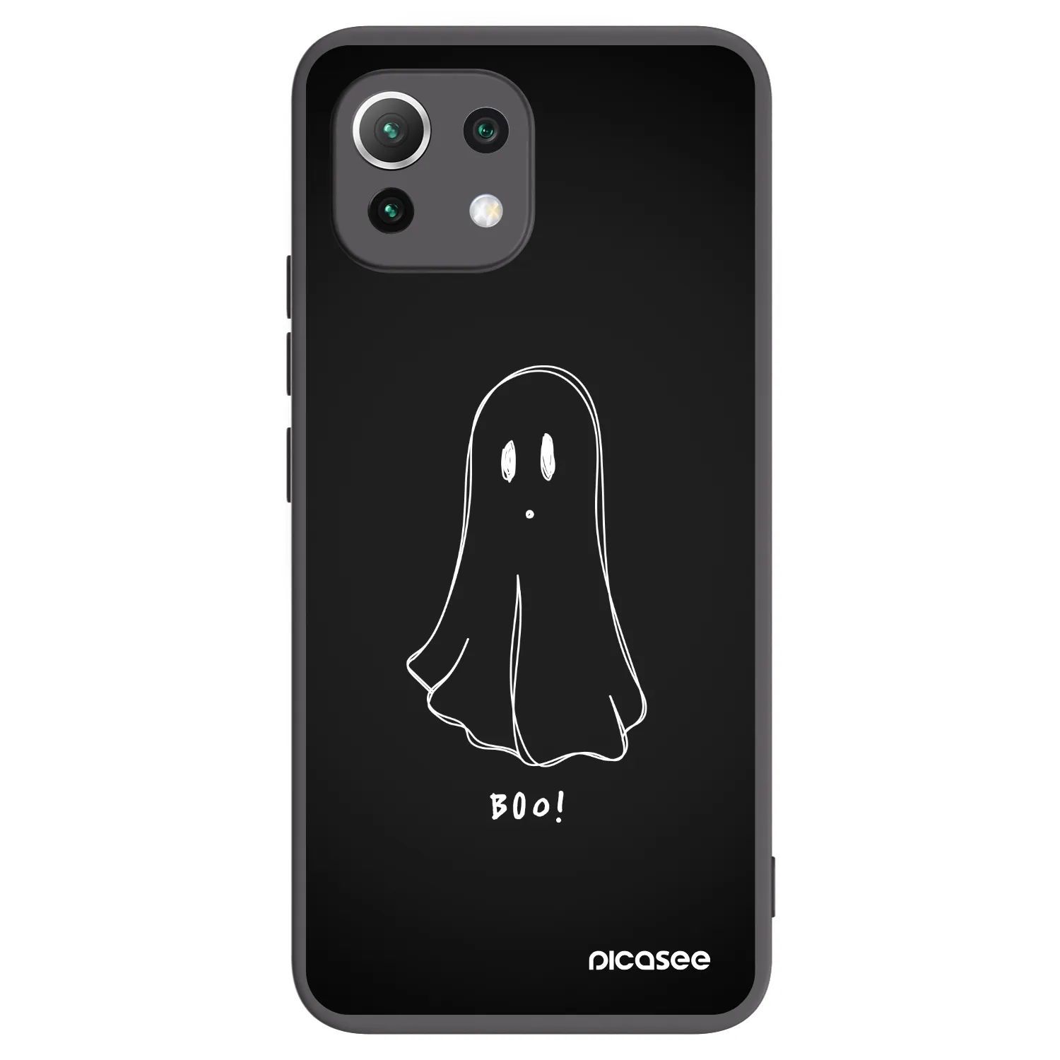 Picasee Xiaomi 11 Lite 5G NE Hülle - Schwarzes Silikon - Ghost 2