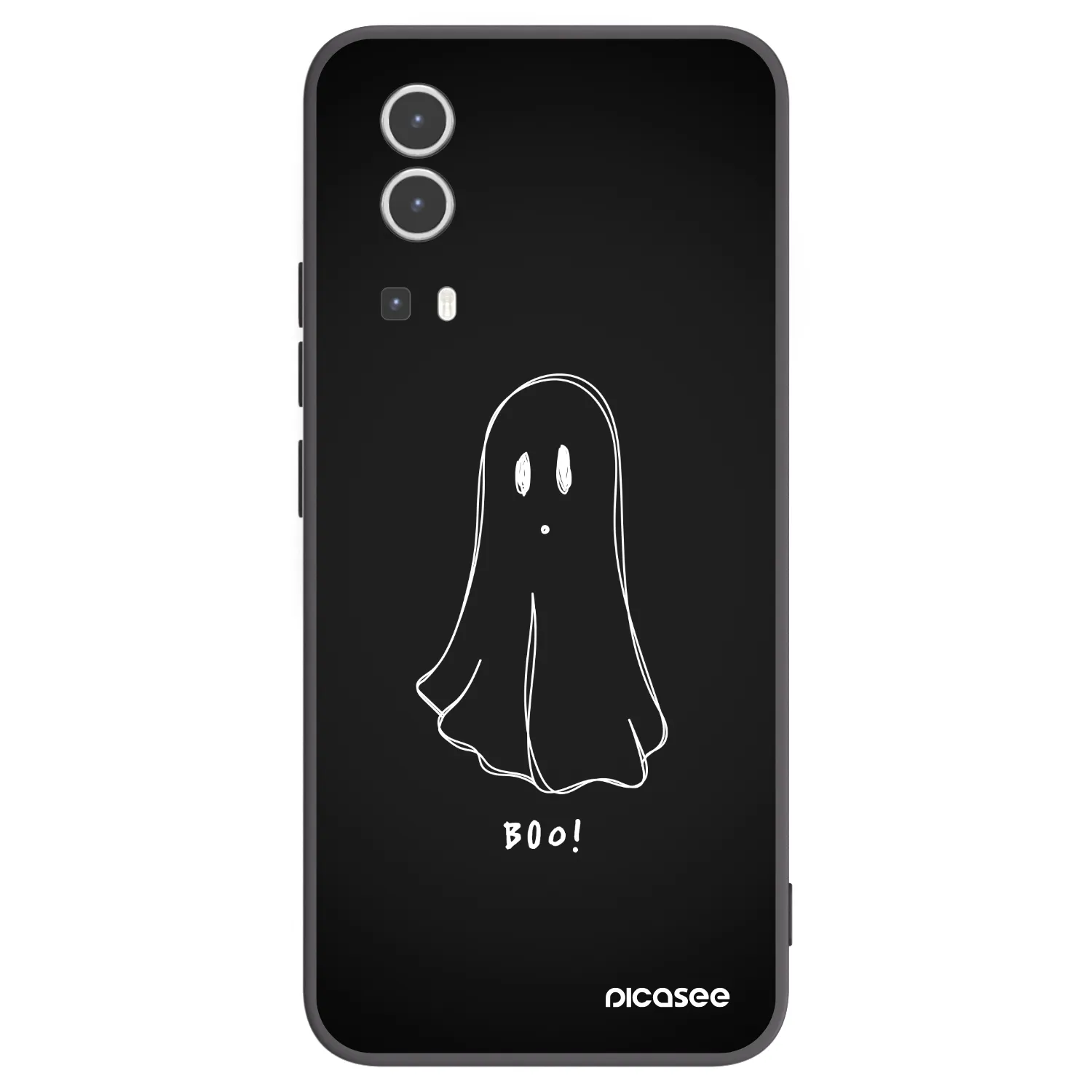 Picasee Vivo Y72 5G Hülle - Schwarzes Silikon - Ghost 2