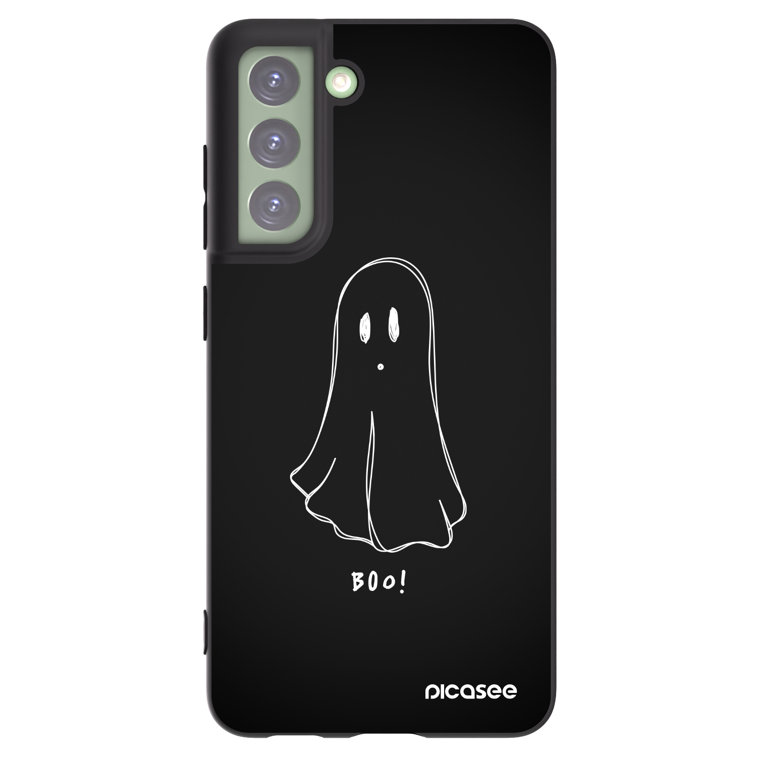 Picasee Samsung Galaxy S21 FE 5G Hülle - Schwarzes Silikon - Ghost 2