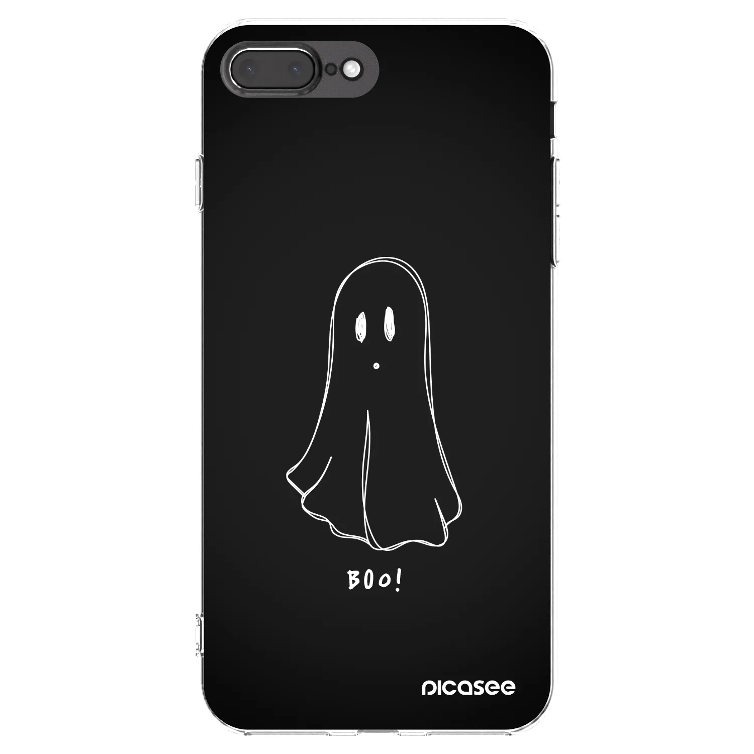 Picasee Apple iPhone 7 Plus Hülle - Transparentes Silikon - Ghost 2