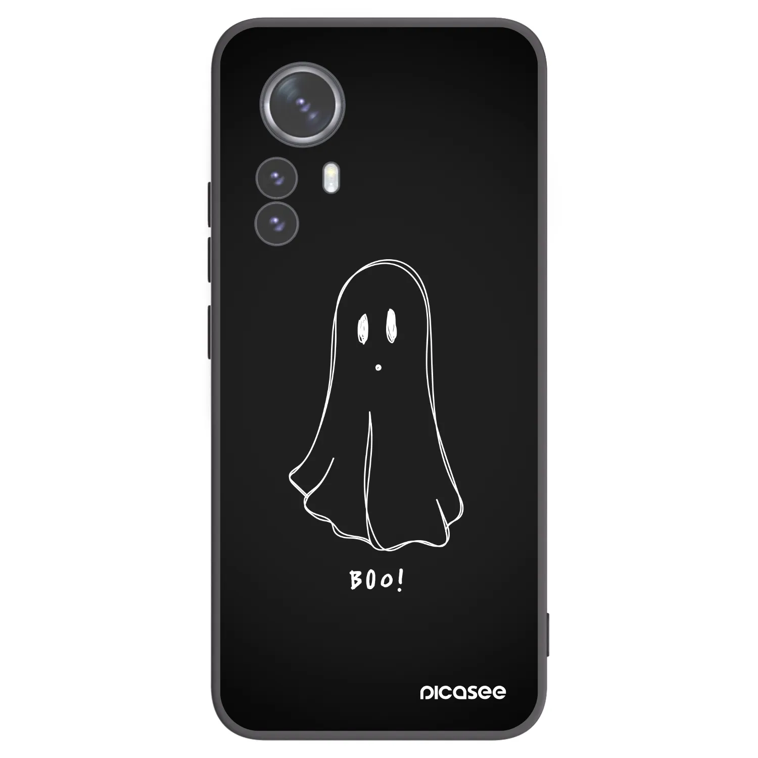 Picasee Xiaomi 12 Pro Hülle - Schwarzes Silikon - Ghost 2