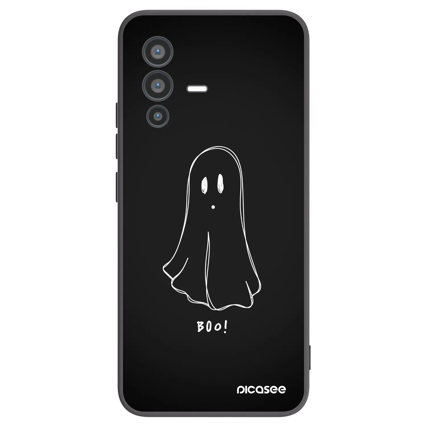 Picasee Vivo V23 5G Hülle - Schwarzes Silikon - Ghost 2