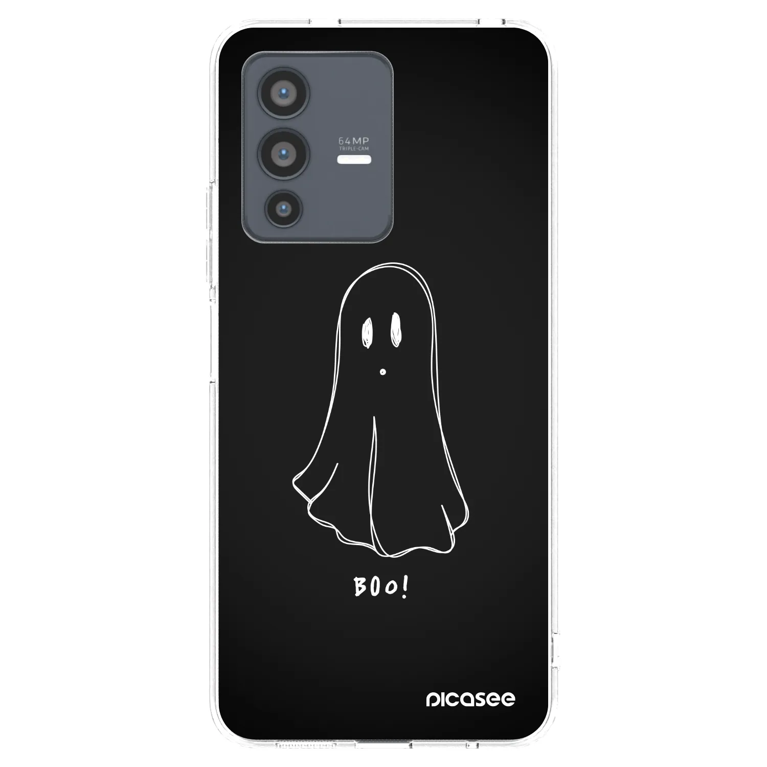 Picasee Vivo V23 5G Hülle - Transparentes Silikon - Ghost 2