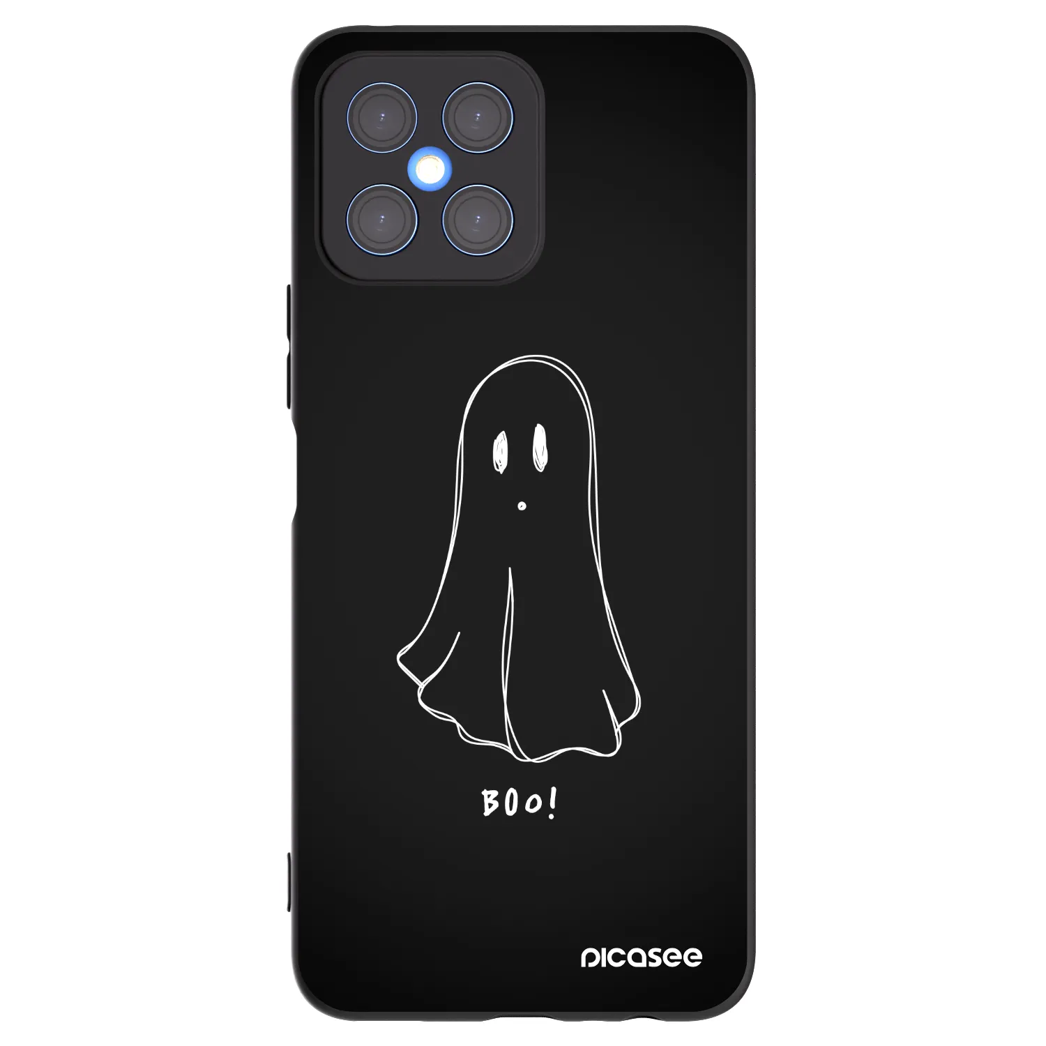 Picasee Honor X8 4G Hülle - Schwarzes Silikon - Ghost 2