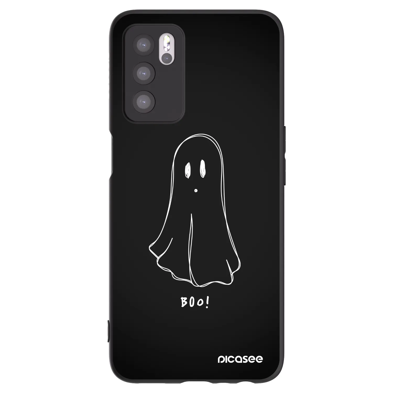 Picasee OPPO A16 Hülle - Schwarzes Silikon - Ghost 2