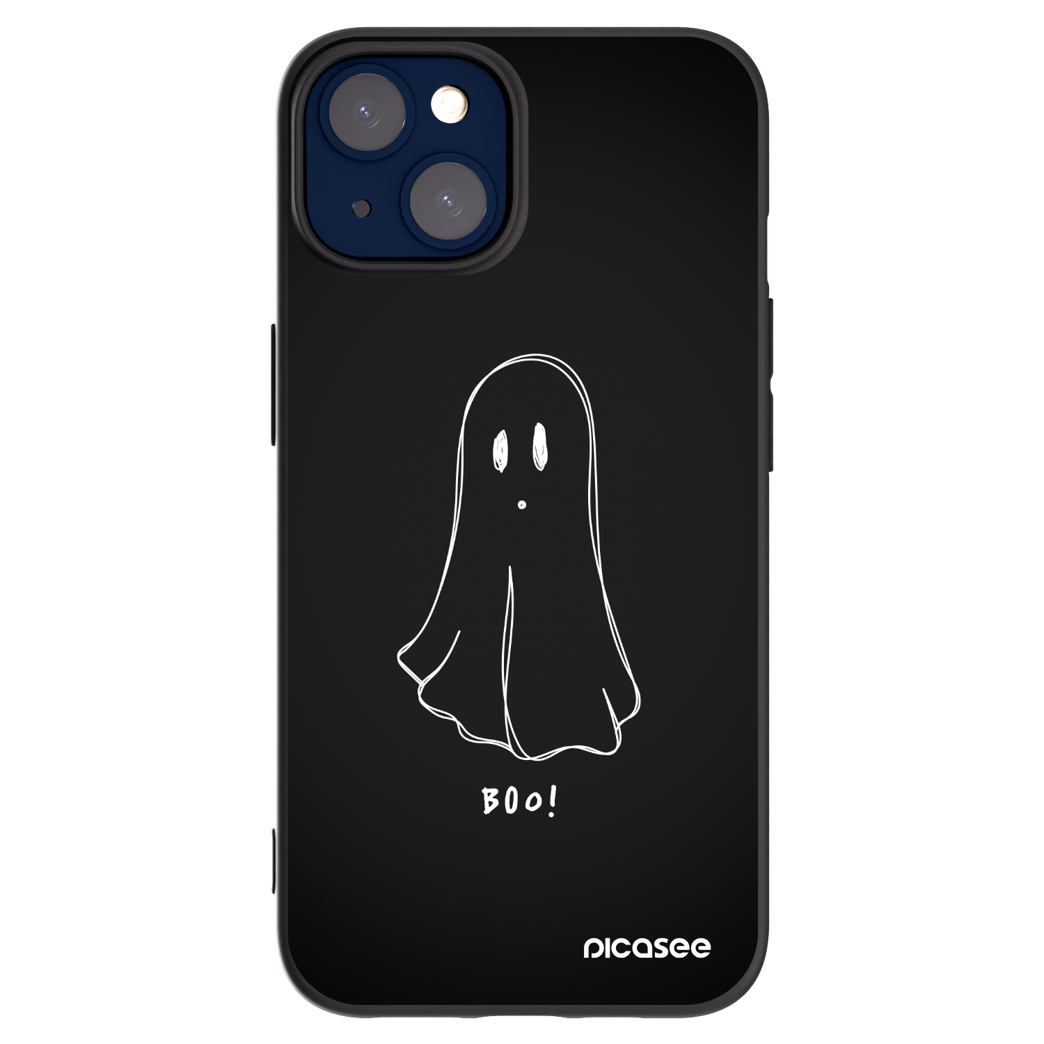 Picasee Apple iPhone 14 Hülle - Schwarzes Silikon - Ghost 2