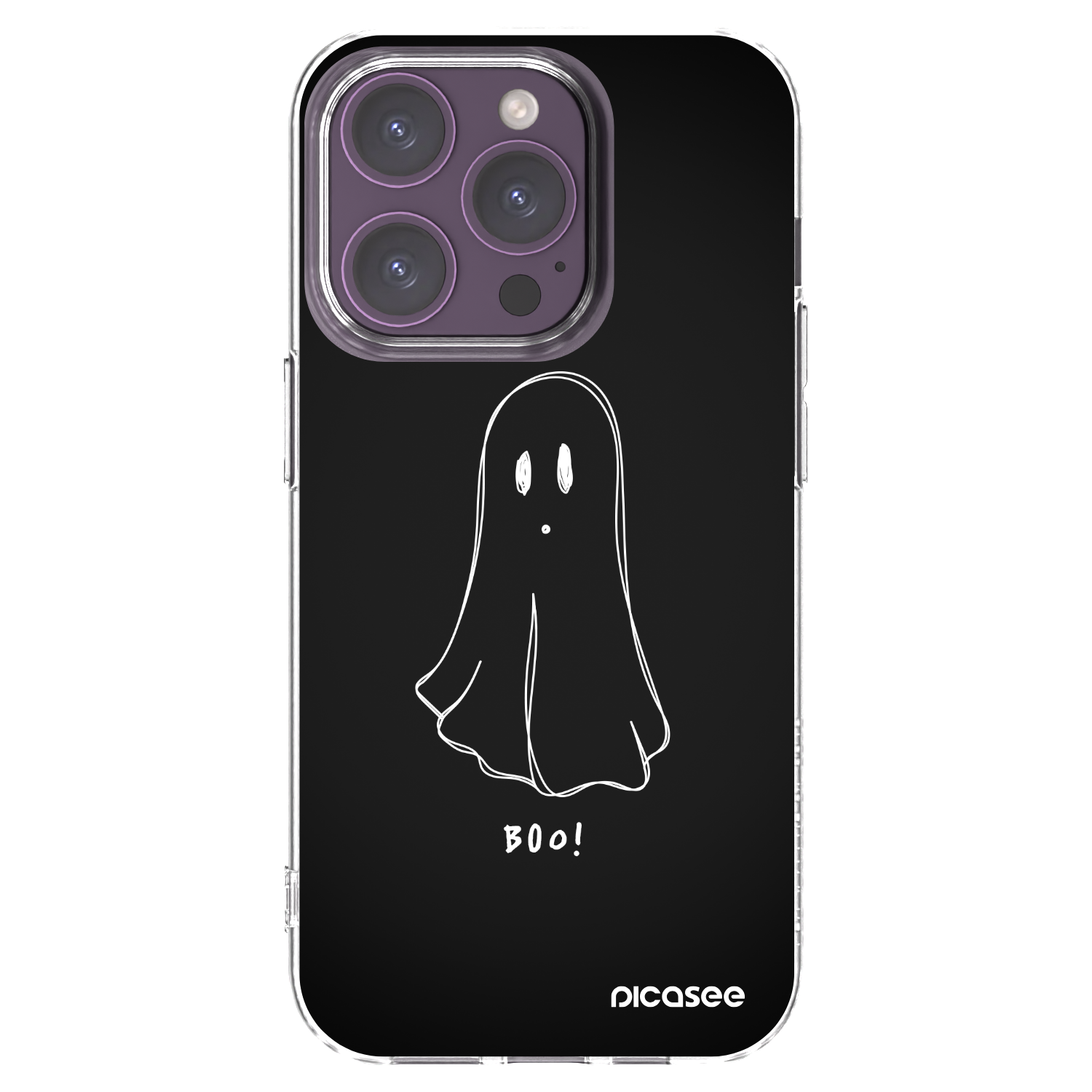 Picasee Apple iPhone 14 Pro Hülle - Transparentes Silikon - Ghost 2