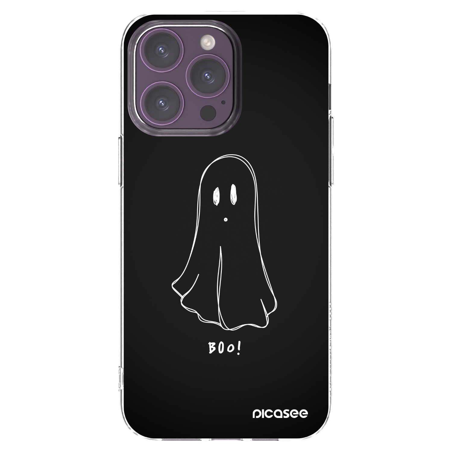Picasee Apple iPhone 14 Pro Max Hülle - Transparentes Silikon - Ghost 2