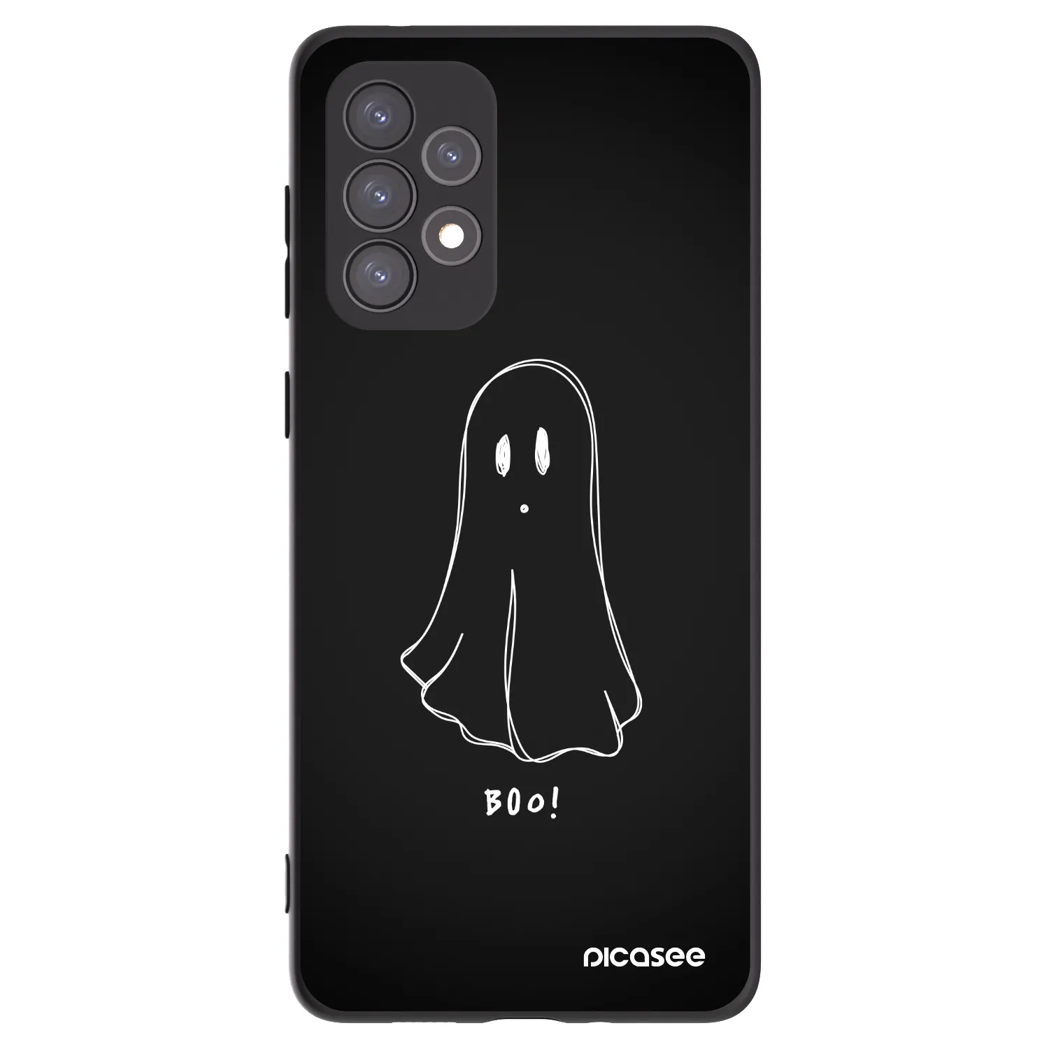 Picasee Samsung Galaxy A73 5G Hülle - Schwarzes Silikon - Ghost 2
