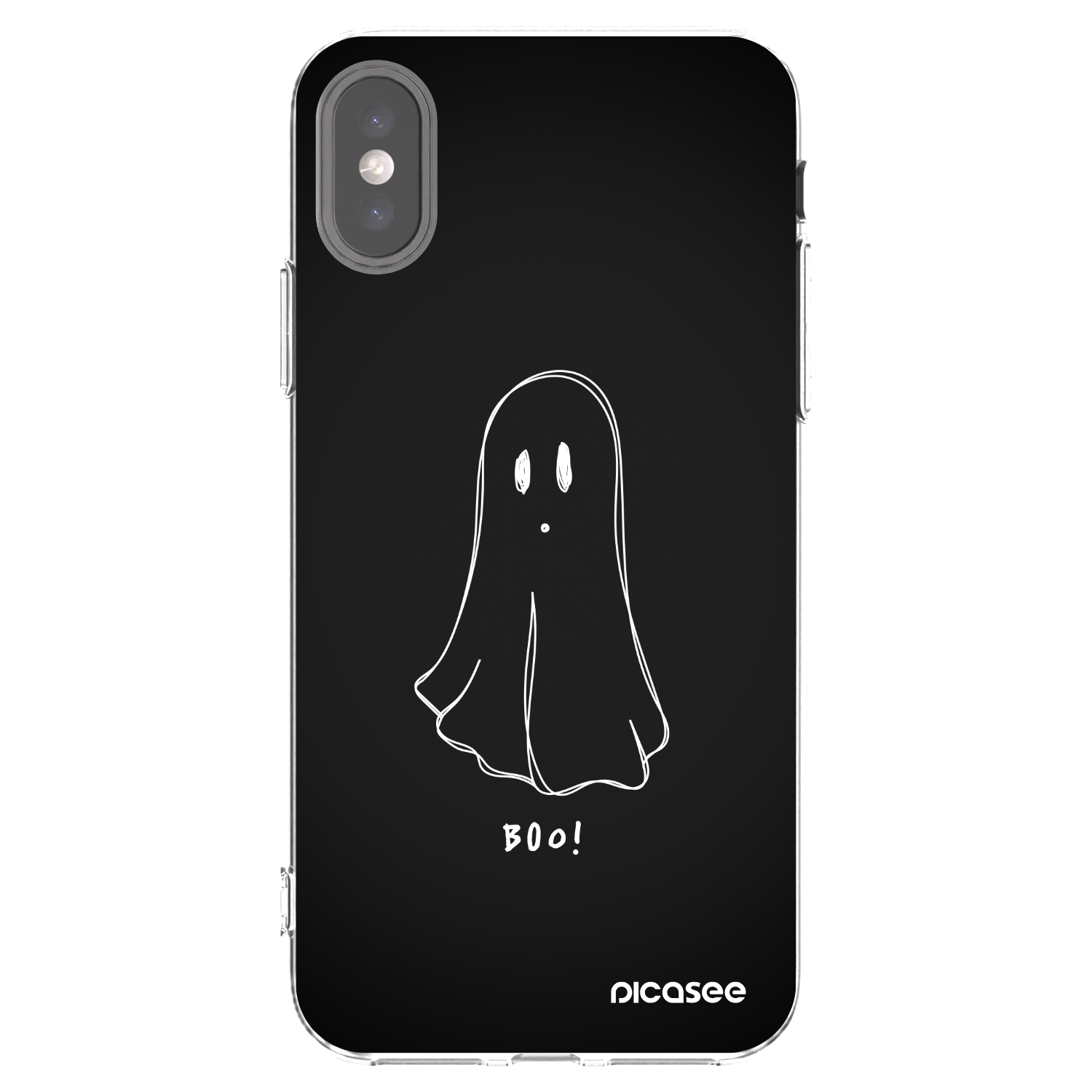 Picasee Apple iPhone X/XS Hülle - Transparentes Silikon - Ghost 2