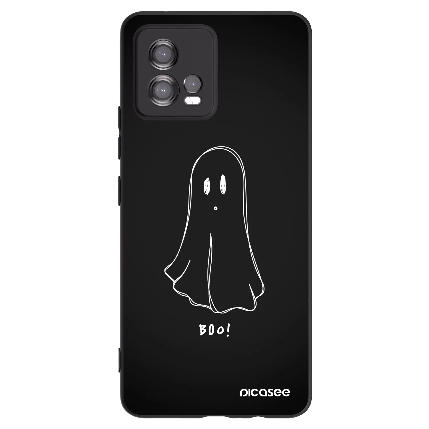 Picasee Motorola Moto G72 Hülle - Schwarzes Silikon - Ghost 2