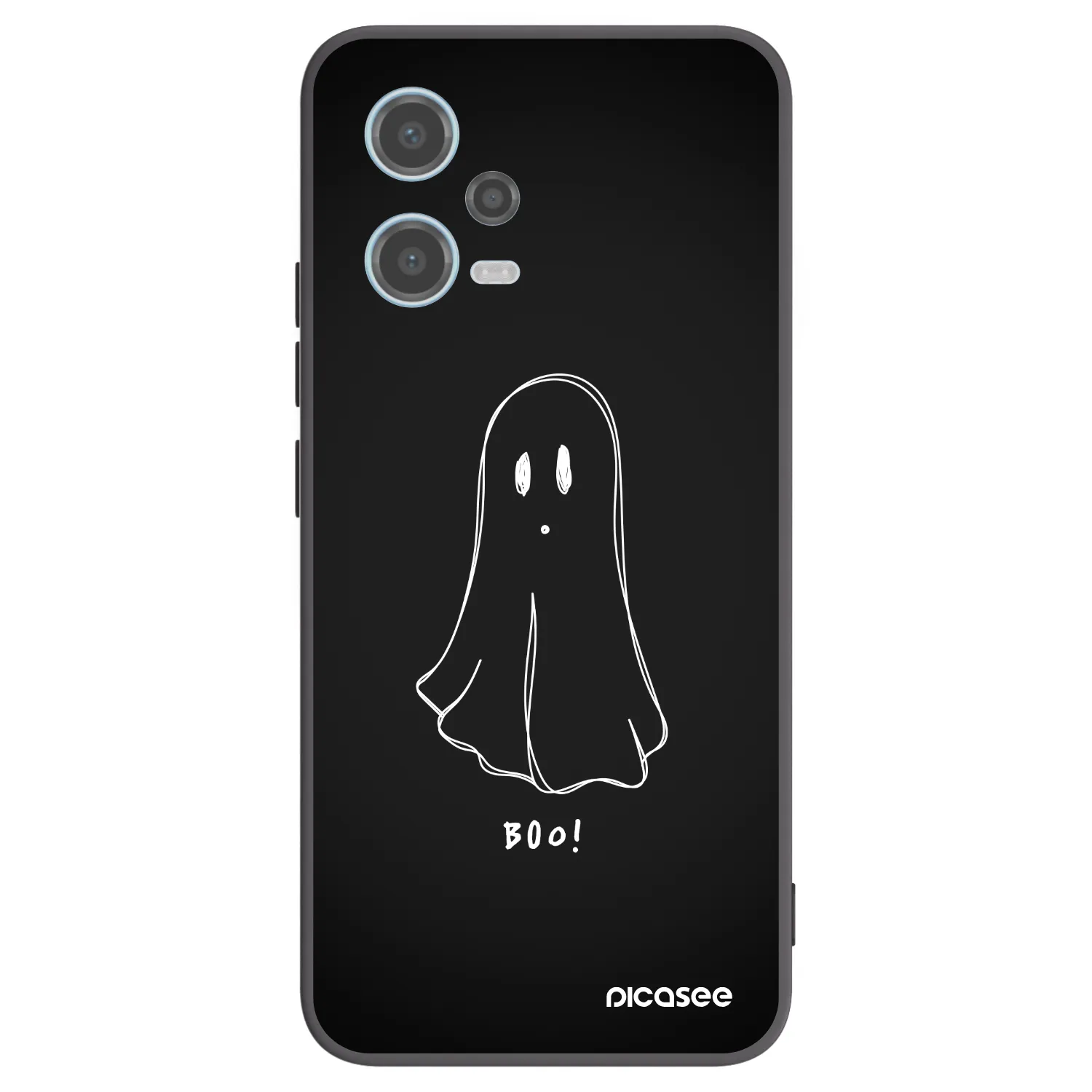 Picasee Xiaomi Redmi Note 12 5G Hülle - Schwarzes Silikon - Ghost 2
