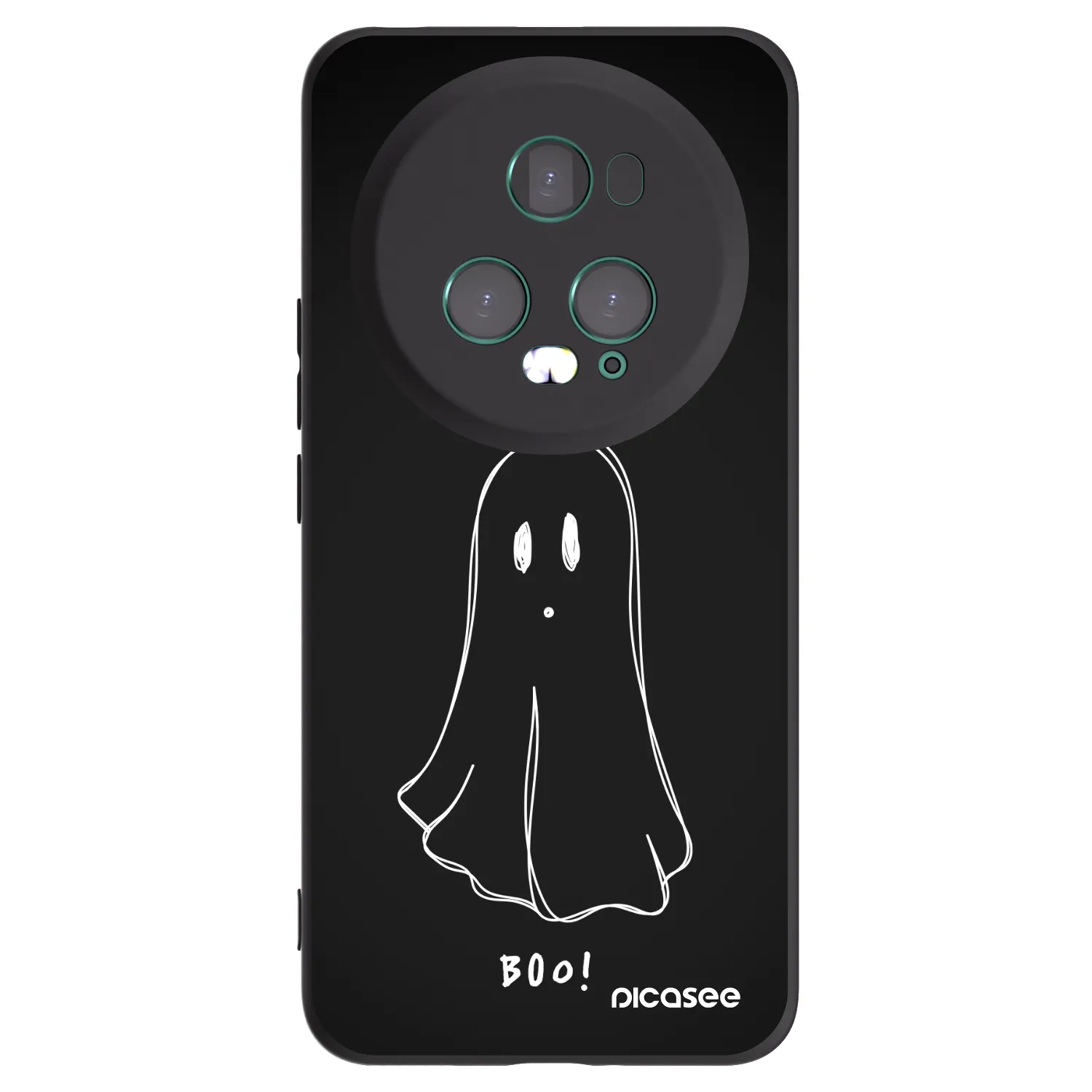 Picasee Honor Magic5 Pro Hülle - Schwarzes Silikon - Ghost 2