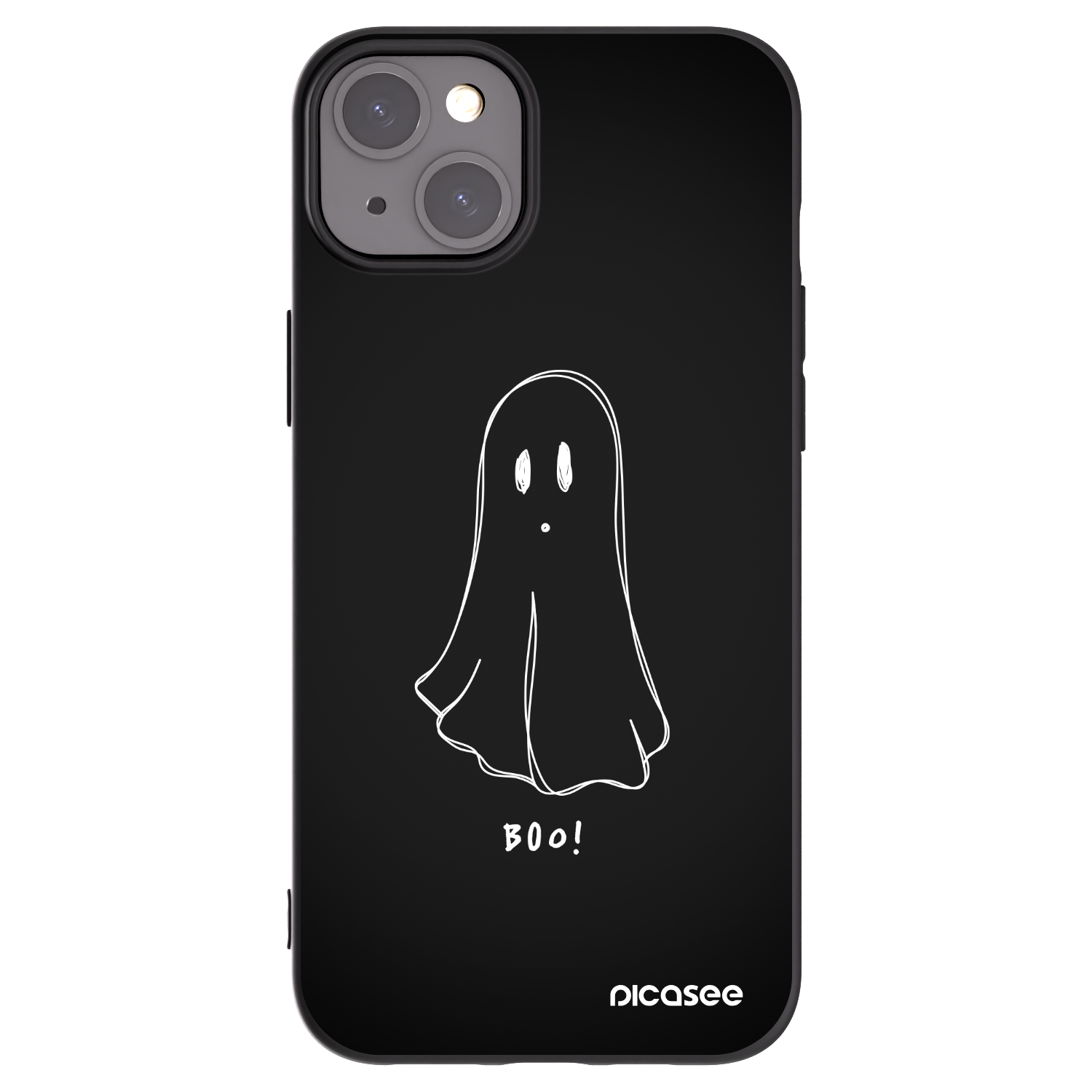 Picasee Apple iPhone 15 Plus Hülle - Schwarzes Silikon - Ghost 2