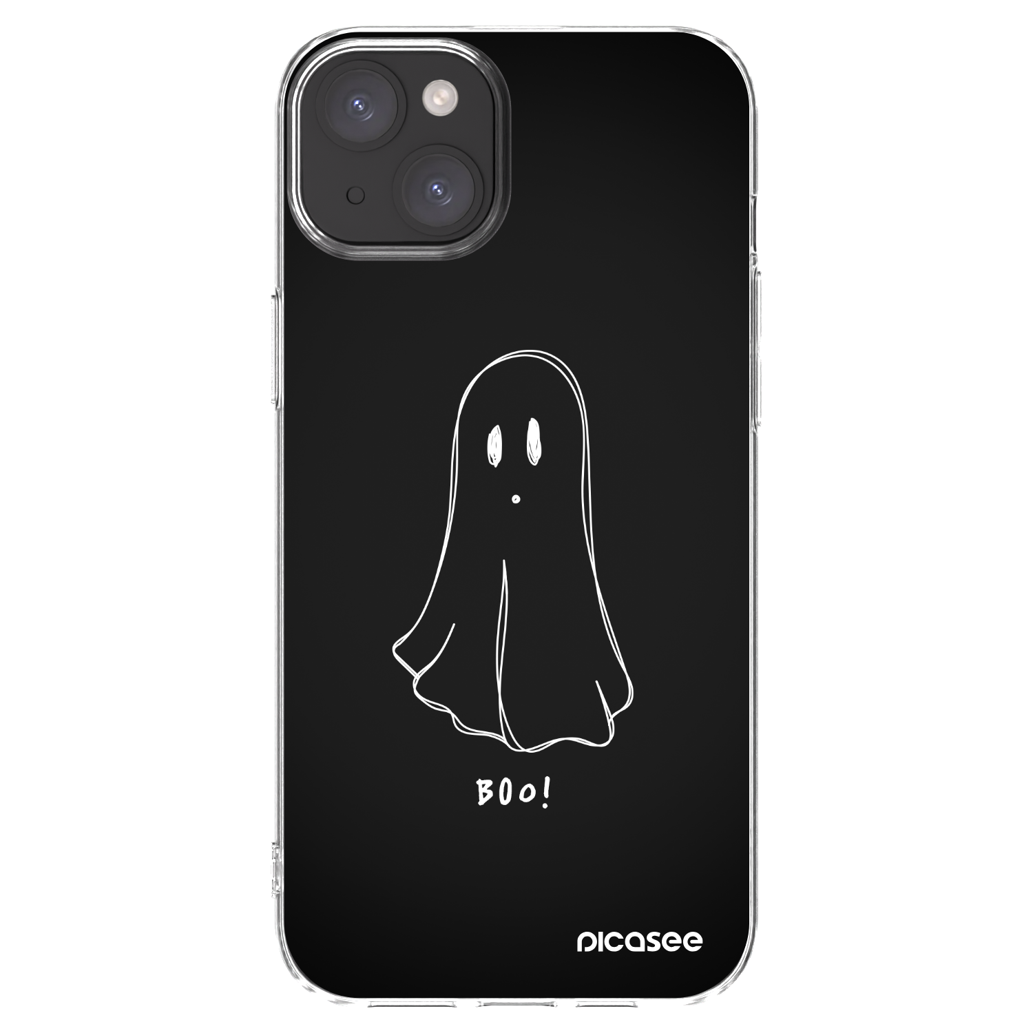 Picasee Apple iPhone 15 Plus Hülle - Transparentes Silikon - Ghost 2