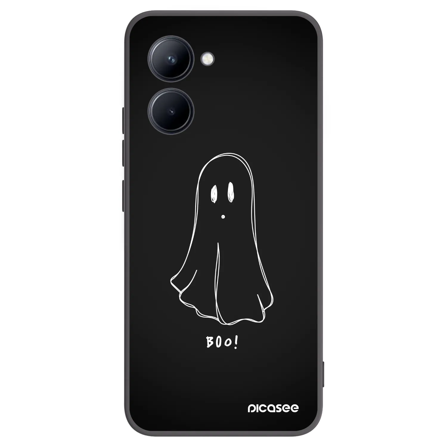 Picasee Realme C33 (2023) Hülle - Schwarzes Silikon - Ghost 2