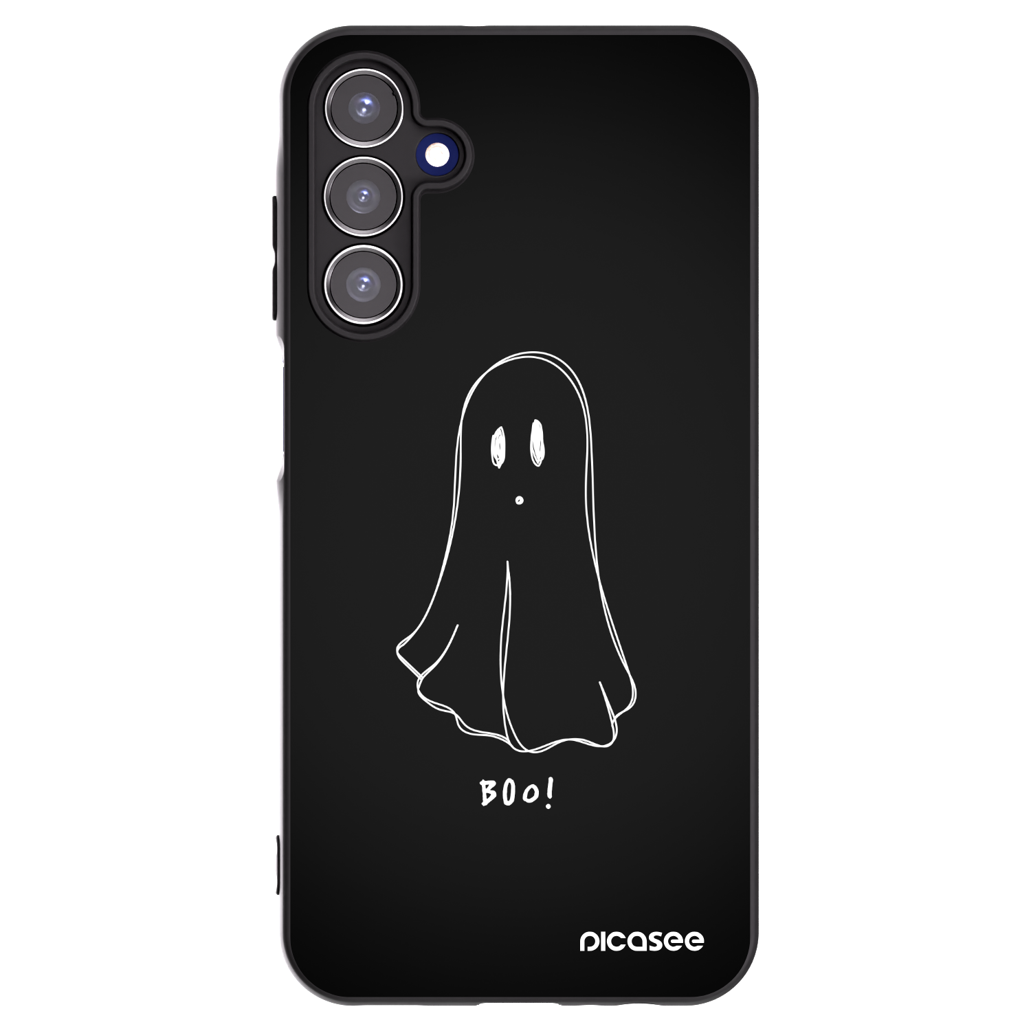 Picasee Samsung Galaxy A15 A156B 5G Hülle - Schwarzes Silikon - Ghost 2