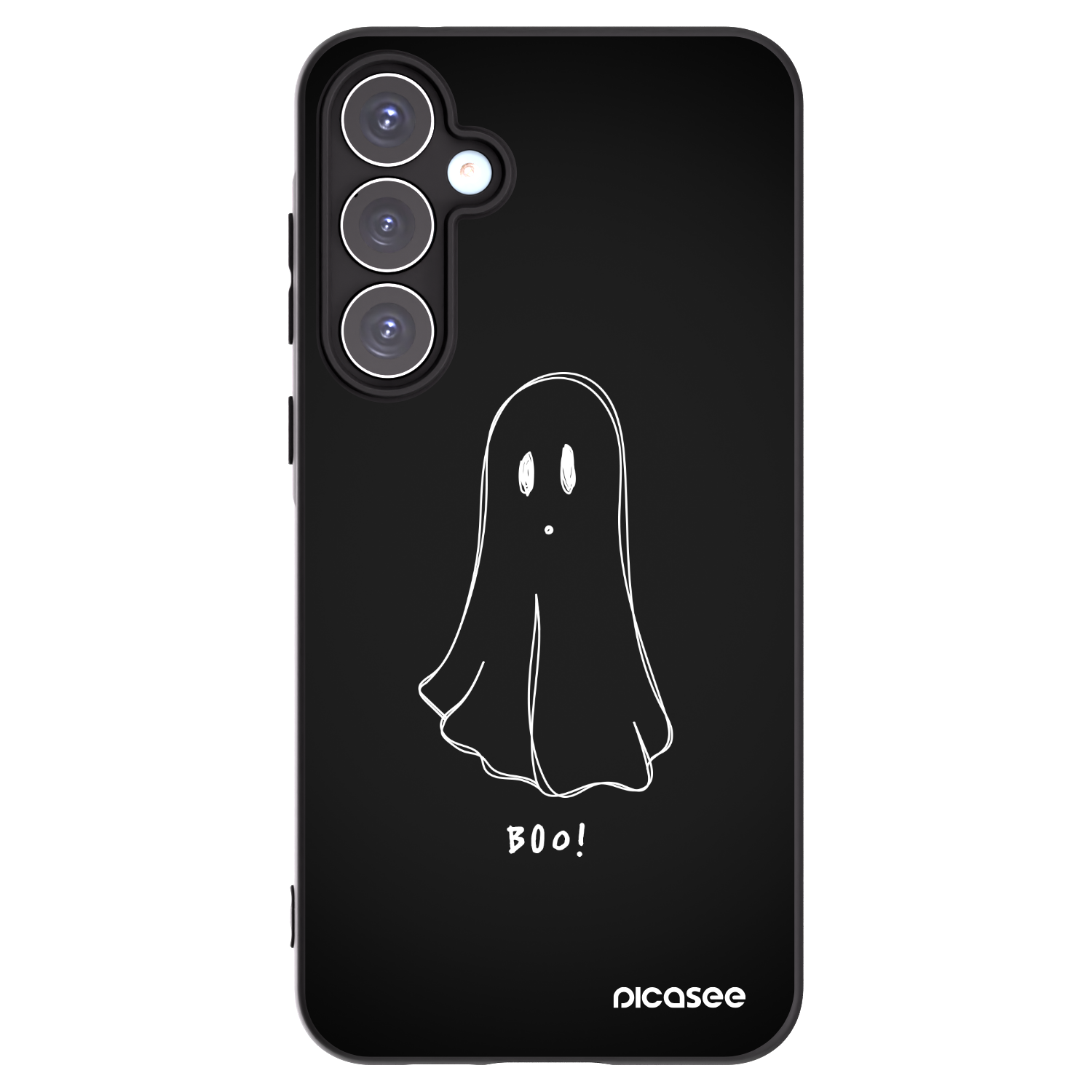 Picasee Samsung Galaxy A55 5G A556B Hülle - Schwarzes Silikon - Ghost 2