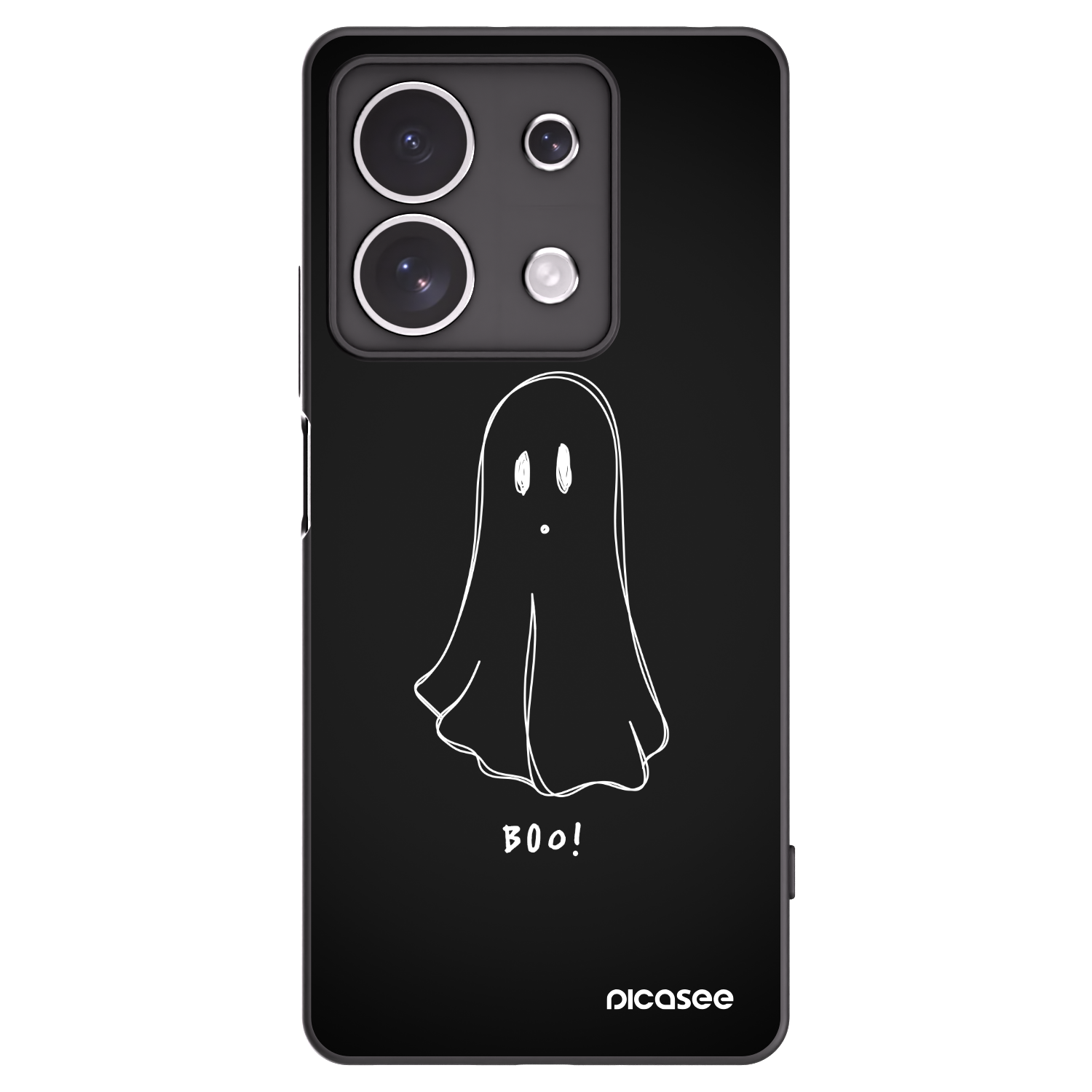 Picasee Xiaomi Redmi Note 13 4G Hülle - Schwarzes Silikon - Ghost 2
