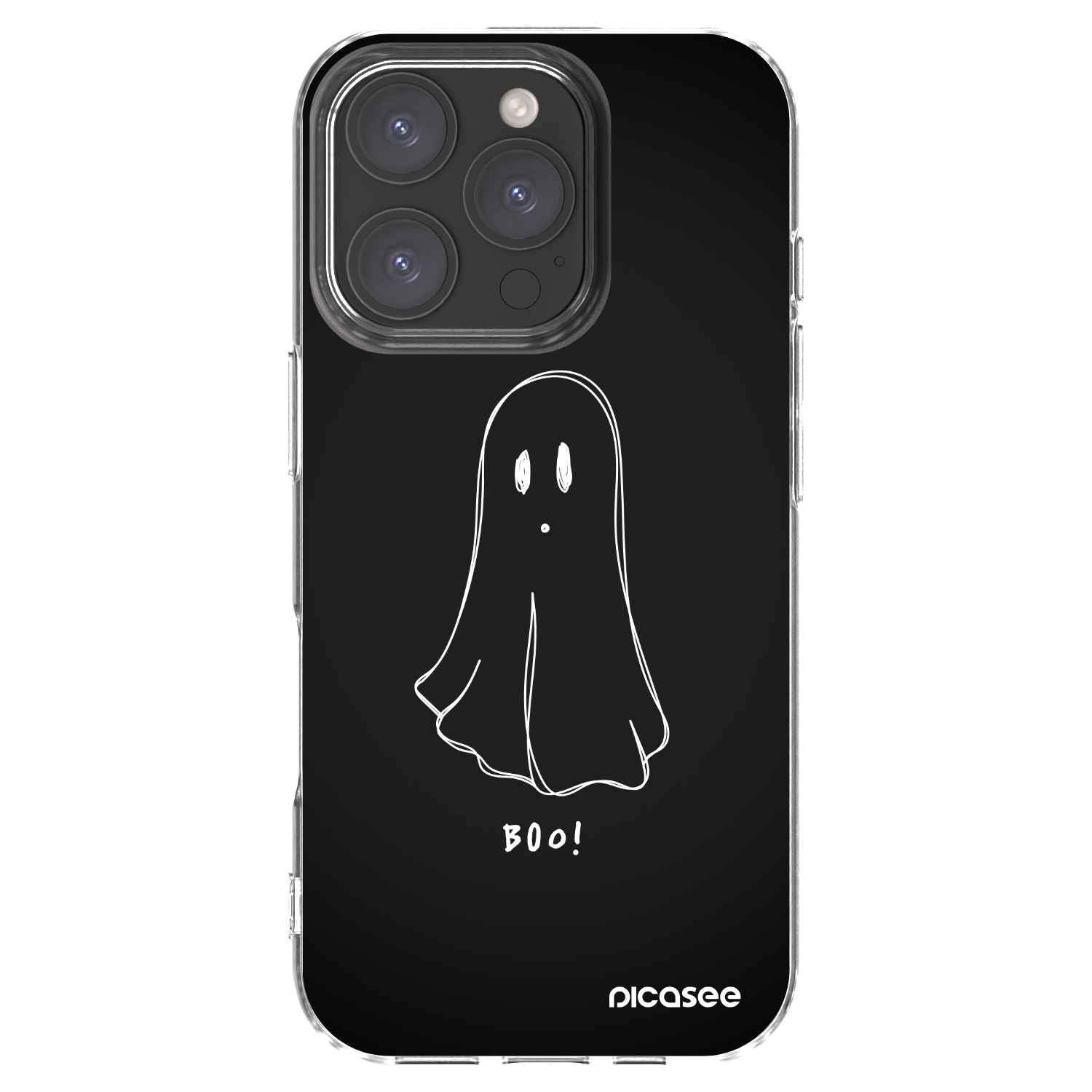 Picasee Apple iPhone 16 Pro Hülle - Transparentes Silikon - Ghost 2