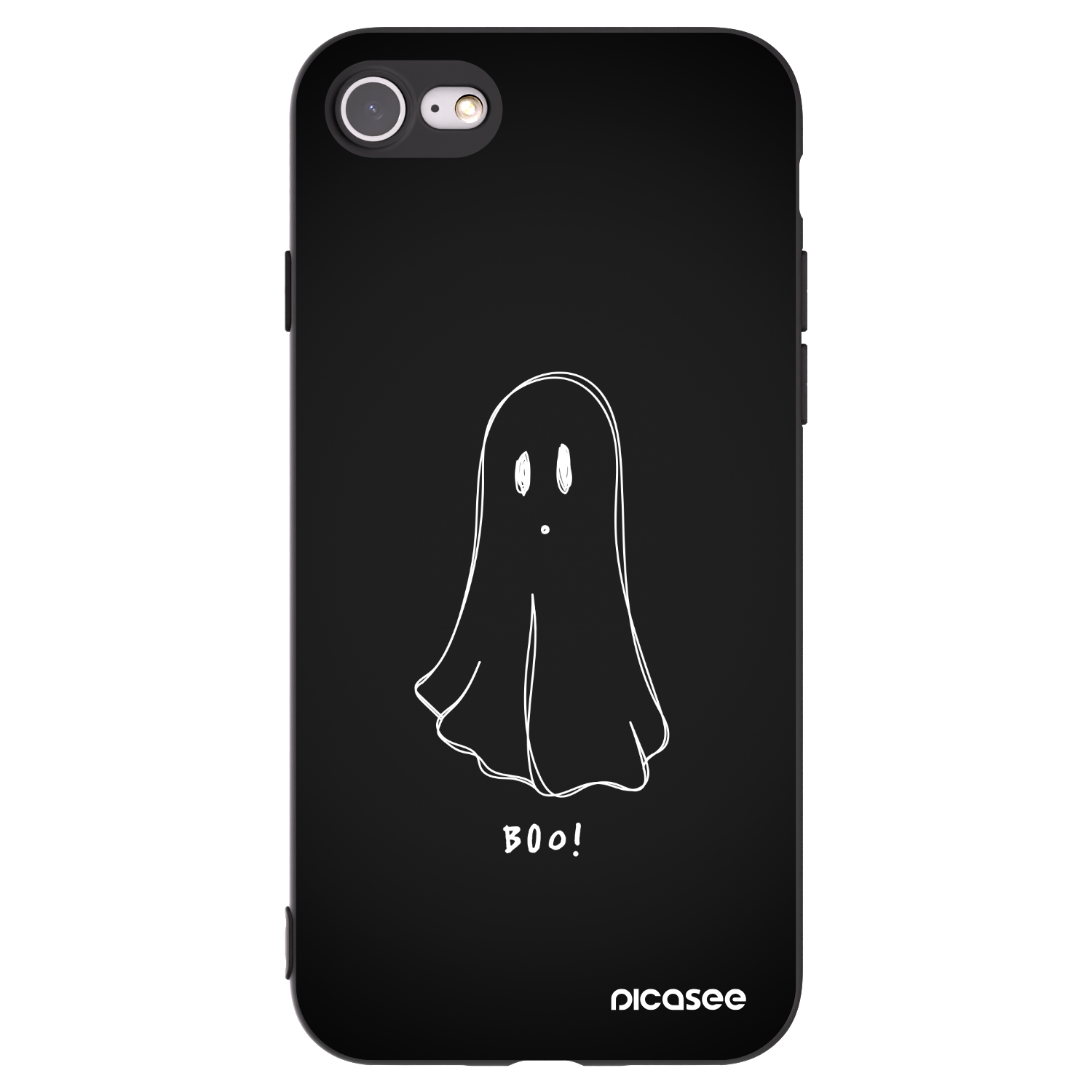 Picasee Apple iPhone 8 Hülle - Schwarzes Silikon - Ghost 2
