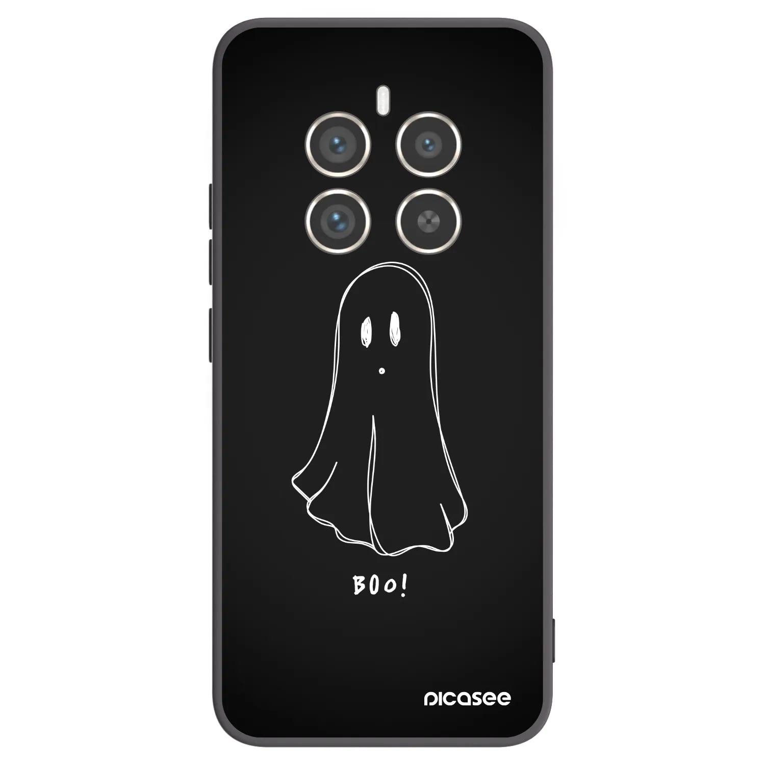 Picasee Realme 12 Pro 5G Hülle - Schwarzes Silikon - Ghost 2