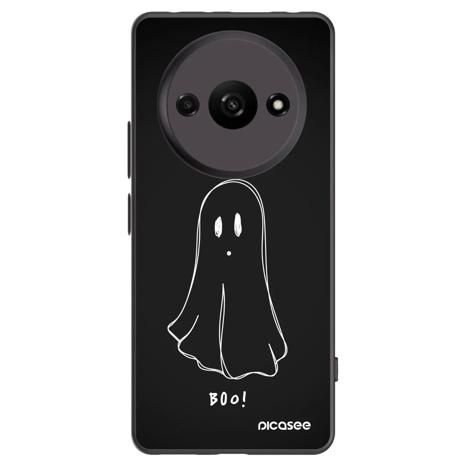 Picasee Xiaomi Redmi A3 Hülle - Schwarzes Silikon - Ghost 2