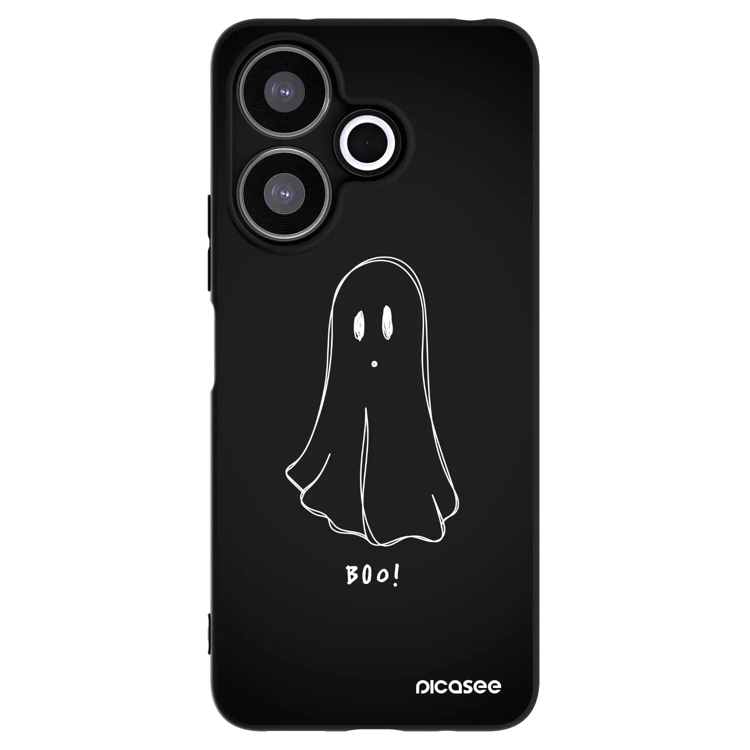 Picasee Xiaomi Redmi 13 4G Hülle - Schwarzes Silikon - Ghost 2