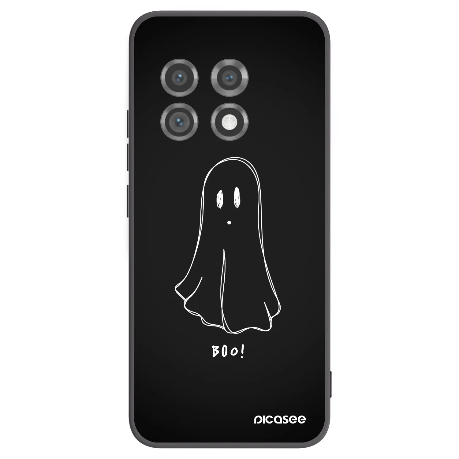 Picasee OnePlus 11 5G Hülle - Schwarzes Silikon - Ghost 2