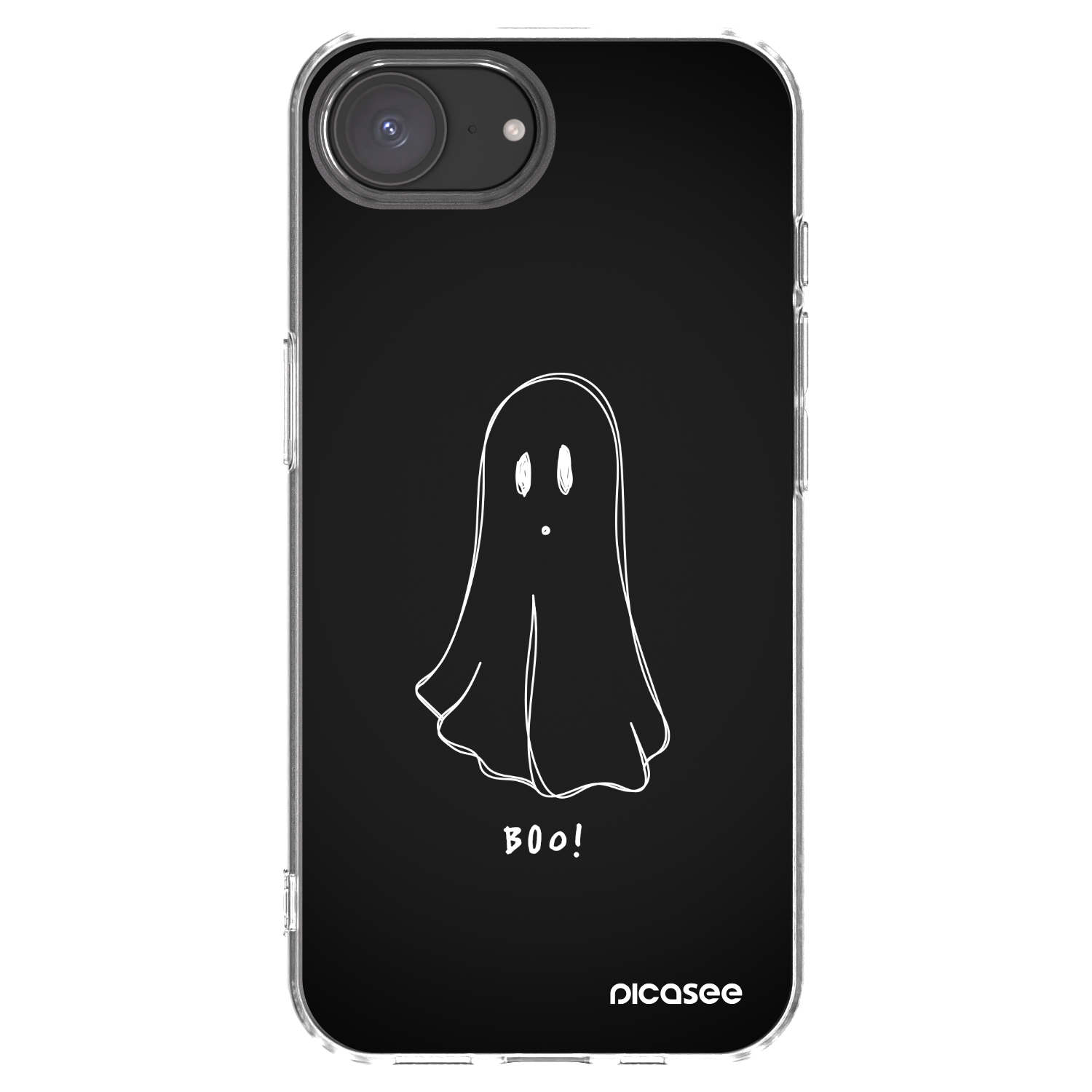 Picasee Apple iPhone 16e Hülle - Transparentes Silikon - Ghost 2