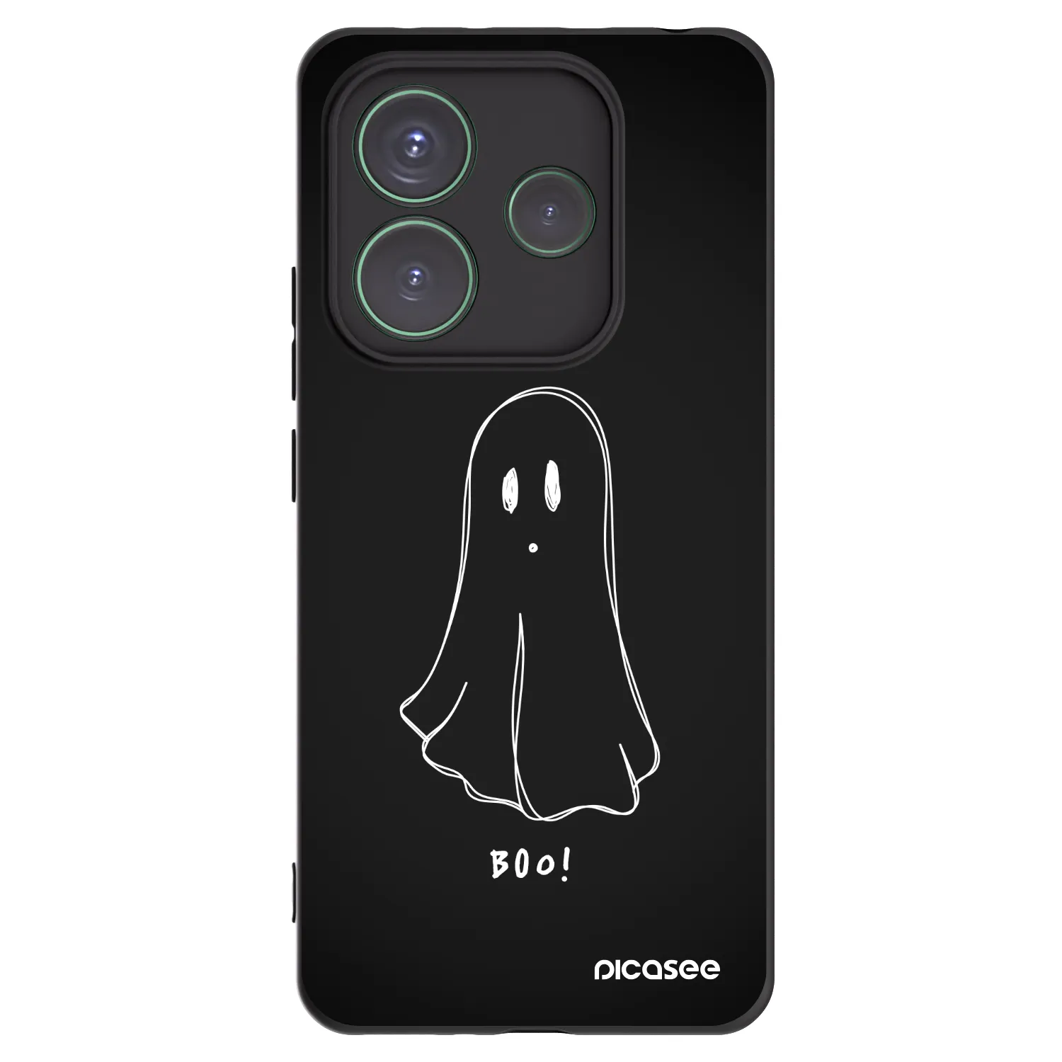 Picasee Xiaomi Redmi Note 14 5G Hülle - Schwarzes Silikon - Ghost 2