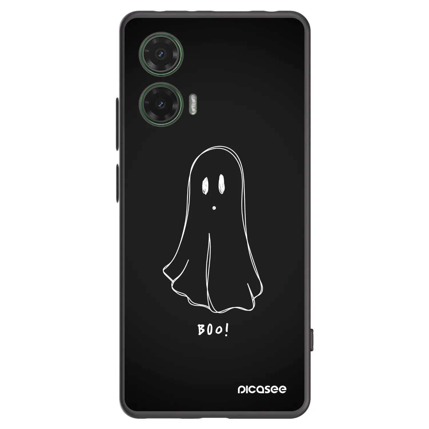 Picasee Motorola Moto G35 5G Hülle - Schwarzes Silikon - Ghost 2