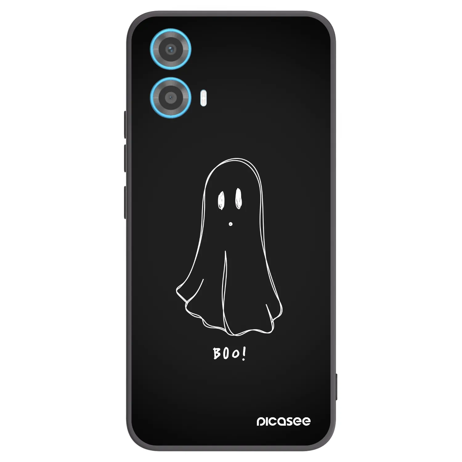 Picasee Motorola Moto G34 5G Hülle - Schwarzes Silikon - Ghost 2
