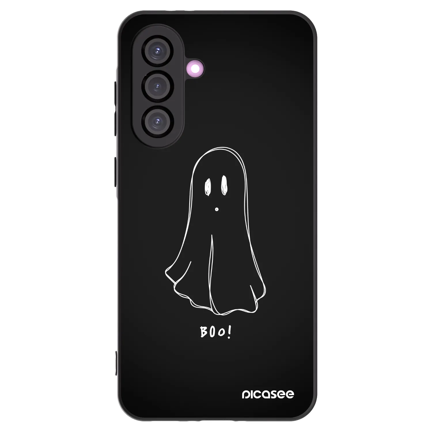 Picasee Samsung Galaxy A56 5G A566B Hülle - Schwarzes Silikon - Ghost 2