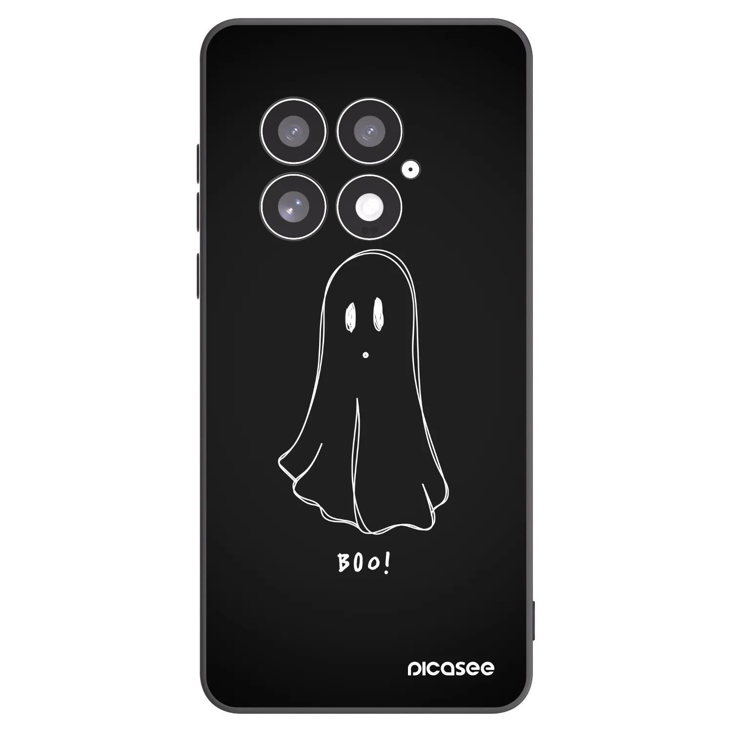Picasee OnePlus 13 5G Hülle - Schwarzes Silikon - Ghost 2