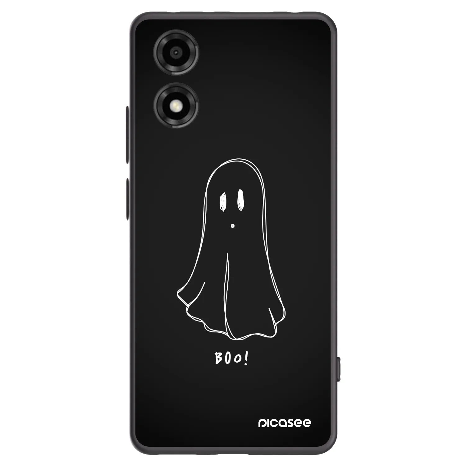 Picasee Motorola Moto E14 Hülle - Schwarzes Silikon - Ghost 2