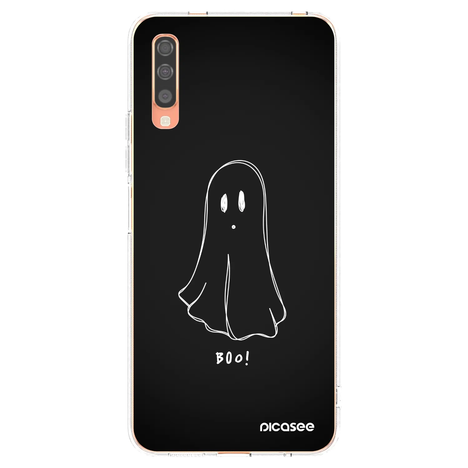Picasee Samsung Galaxy A70 A705F Hülle - Transparentes Silikon - Ghost 2
