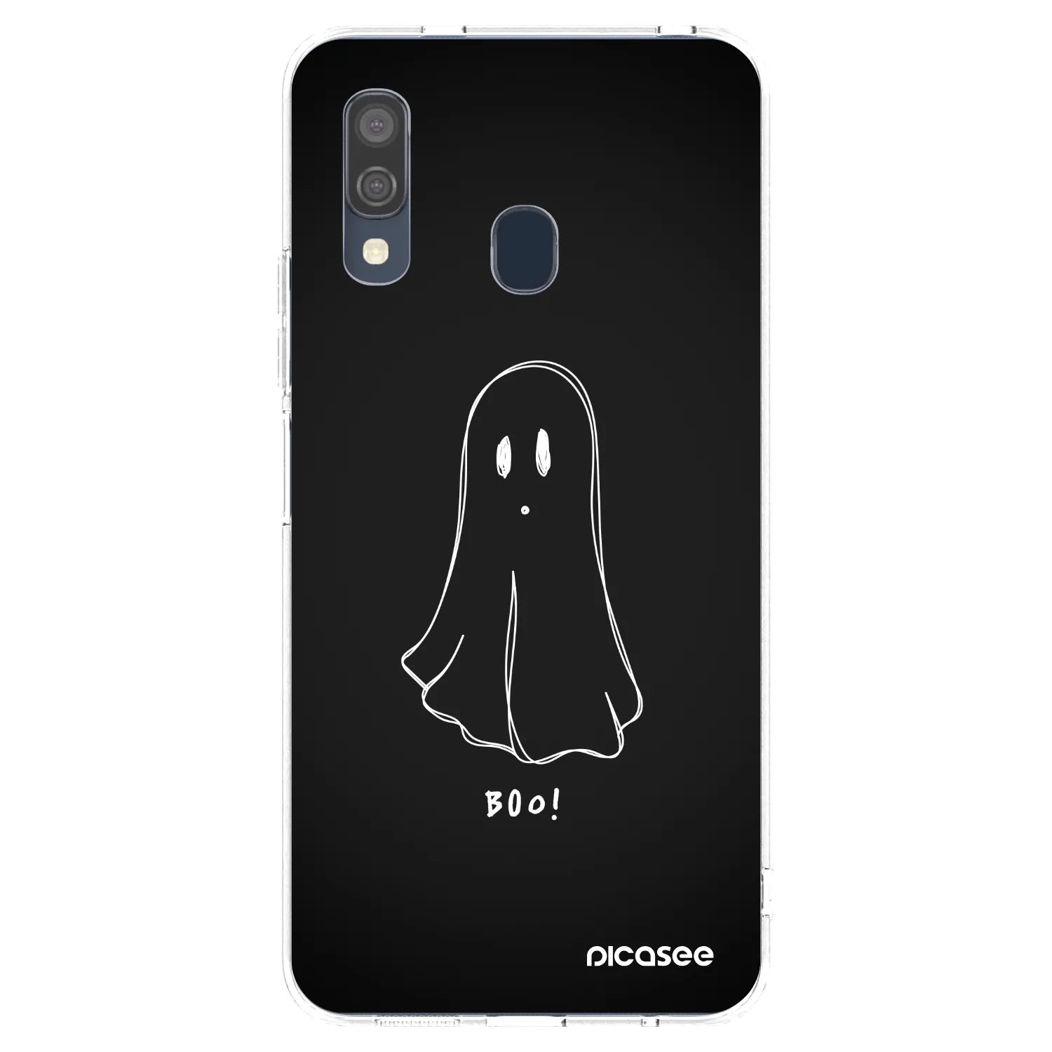 Picasee Samsung Galaxy A40 A405F Hülle - Transparentes Silikon - Ghost 2
