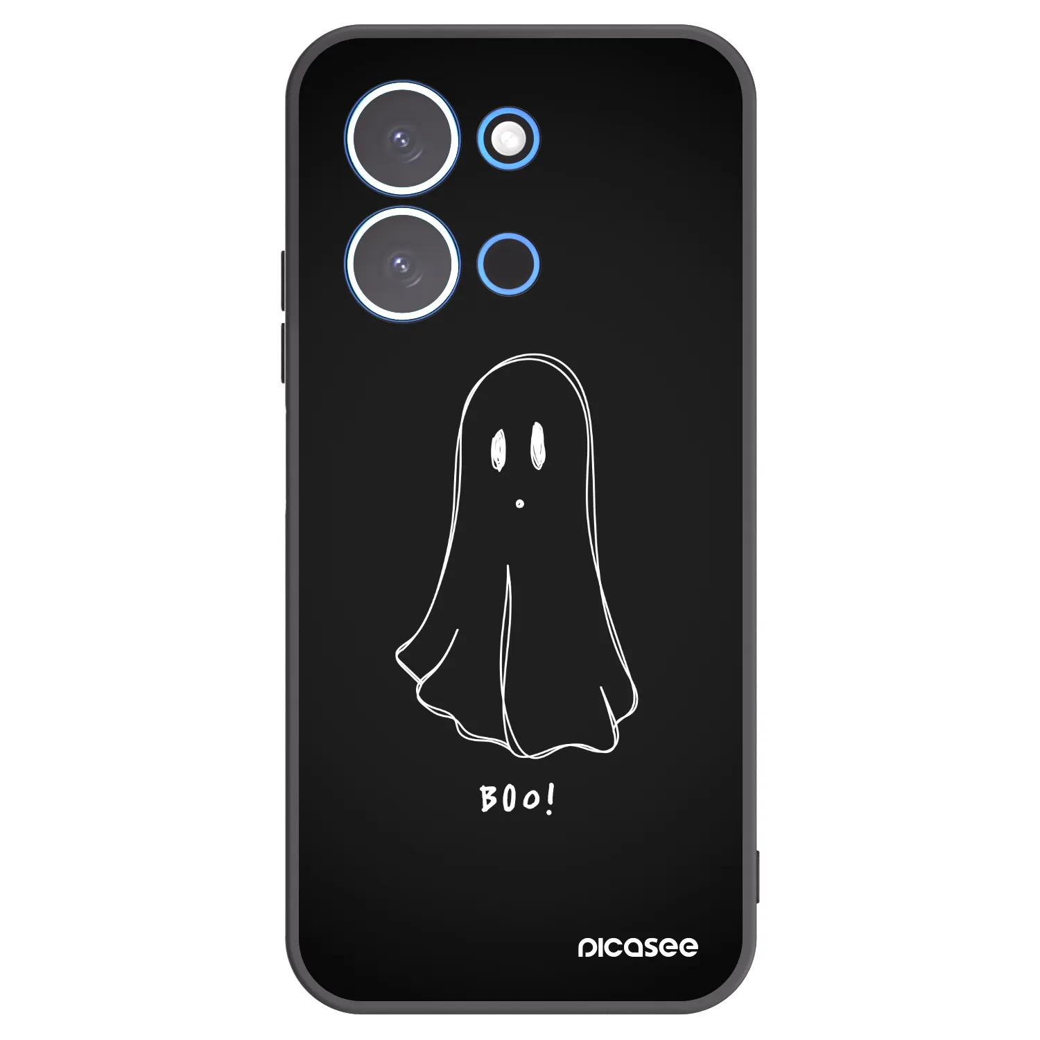 Picasee Xiaomi Redmi 15C 4G Hülle - Schwarzes Silikon - Ghost 2
