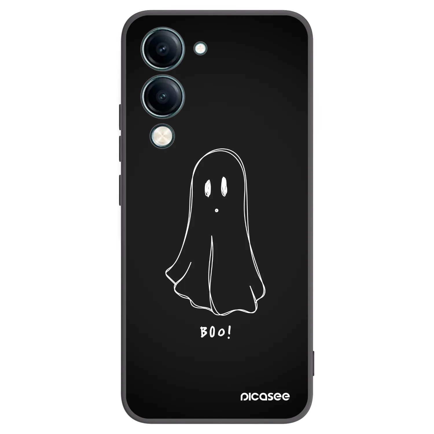 Picasee Vivo Y29s 5G Hülle - Schwarzes Silikon - Ghost 2