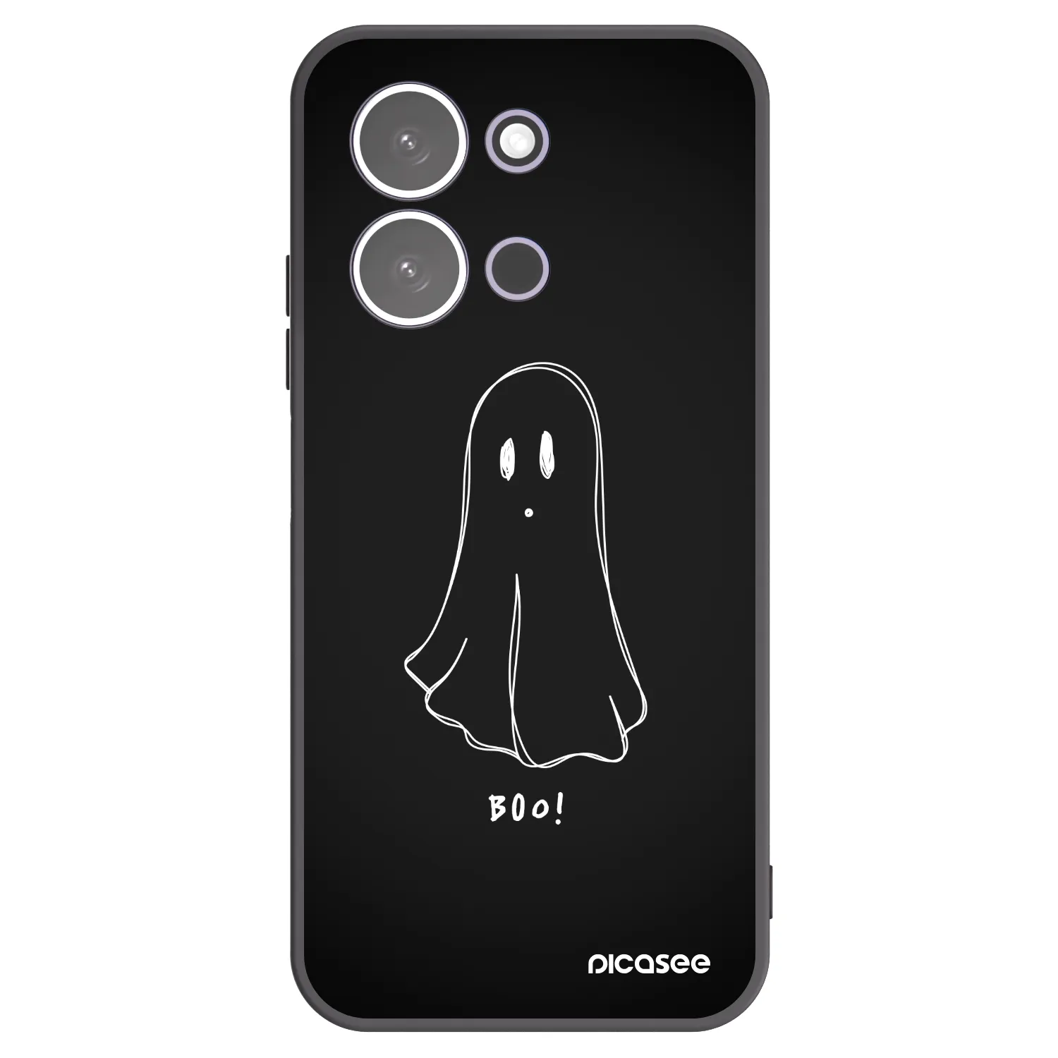 Picasee Xiaomi Redmi 15C 5G Hülle - Schwarzes Silikon - Ghost 2