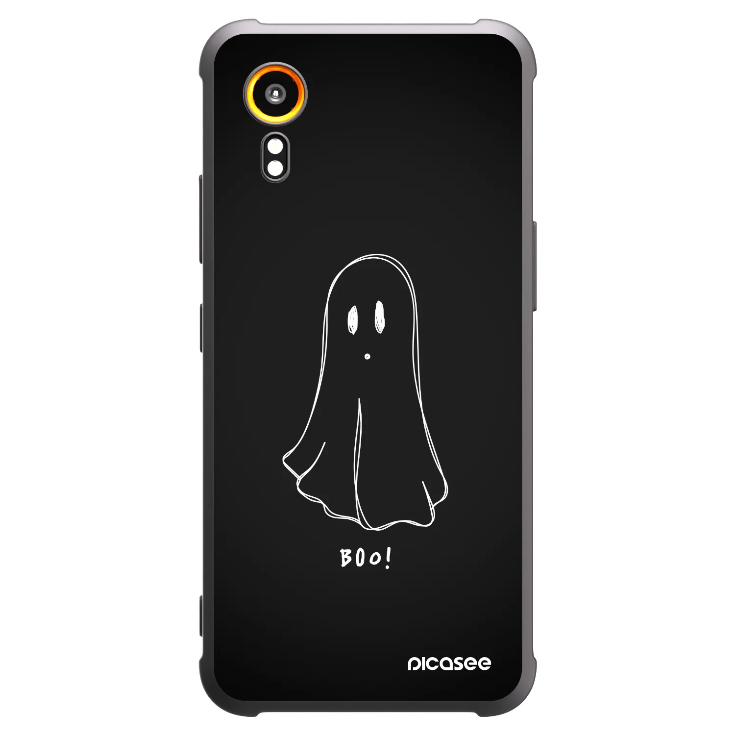 Picasee Samsung Galaxy XCover 7 Hülle - Schwarzes Silikon - Ghost 2