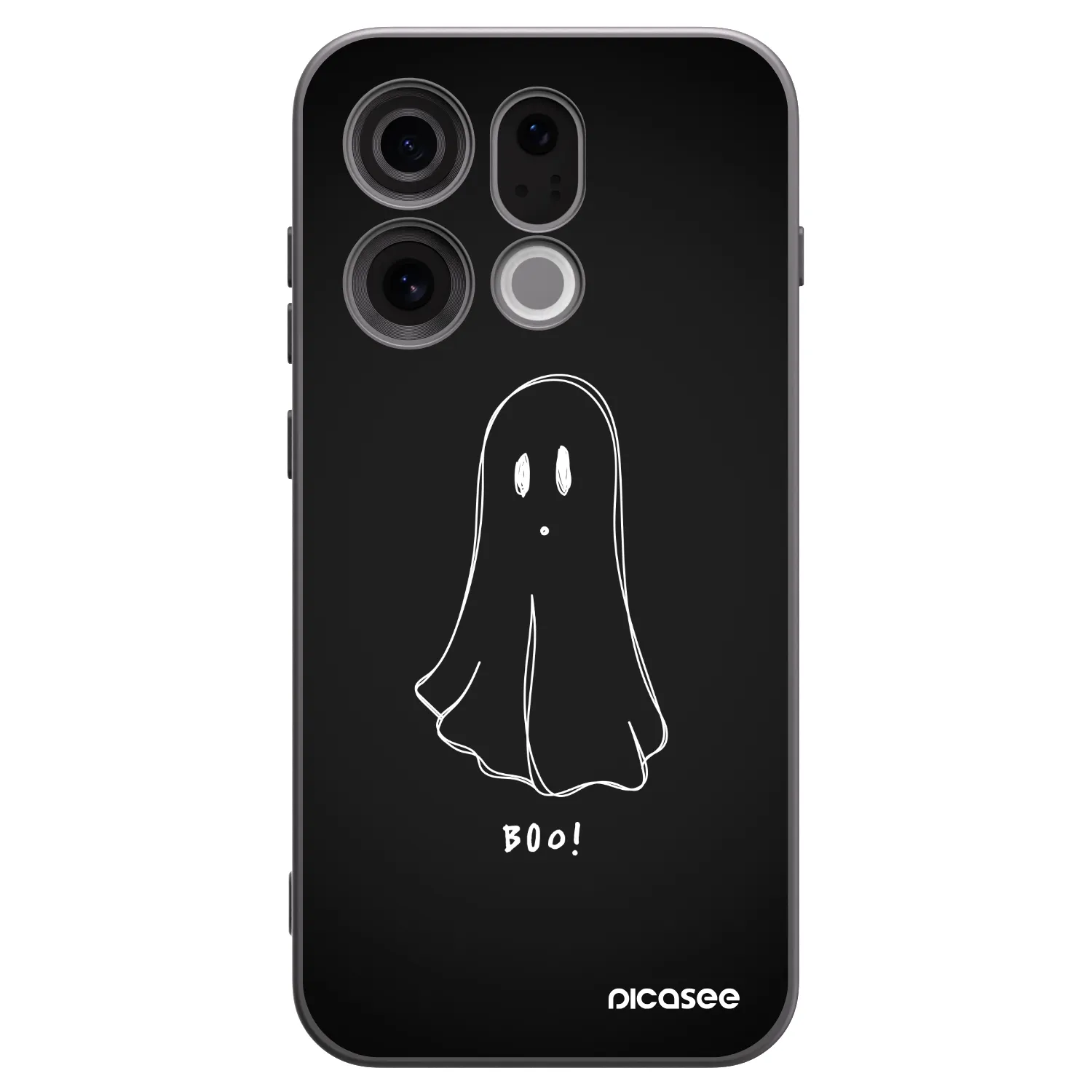 Picasee OPPO Find X9 Hülle - Schwarzes Silikon - Ghost 2